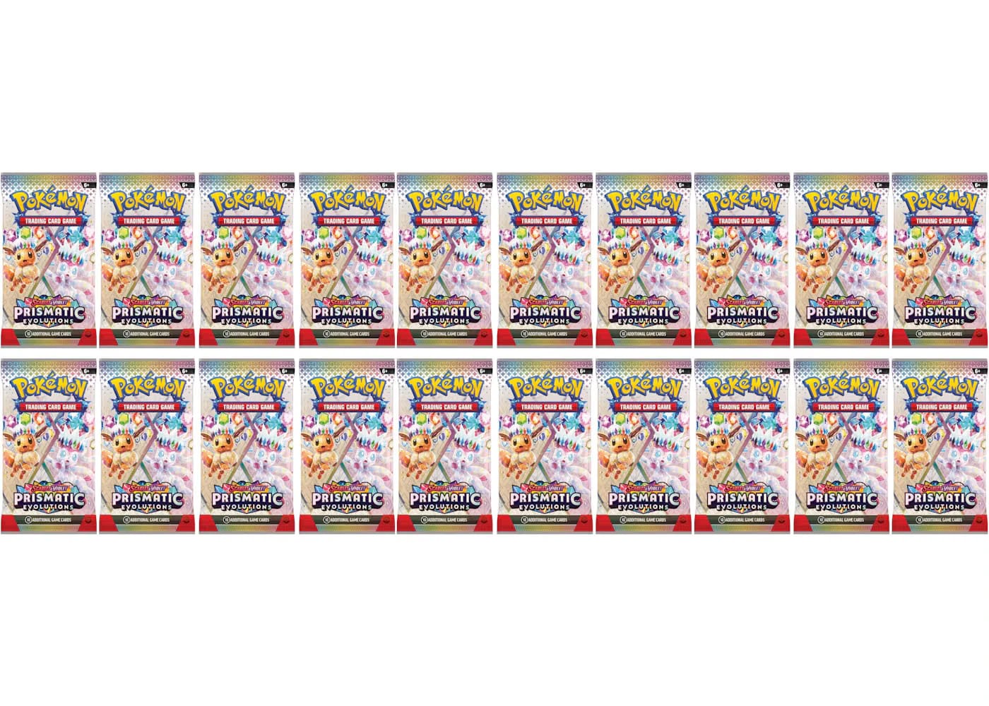 2024 Pokemon Scarlet & Violet Prismatic Evolution Booster Pack 20X Lot
