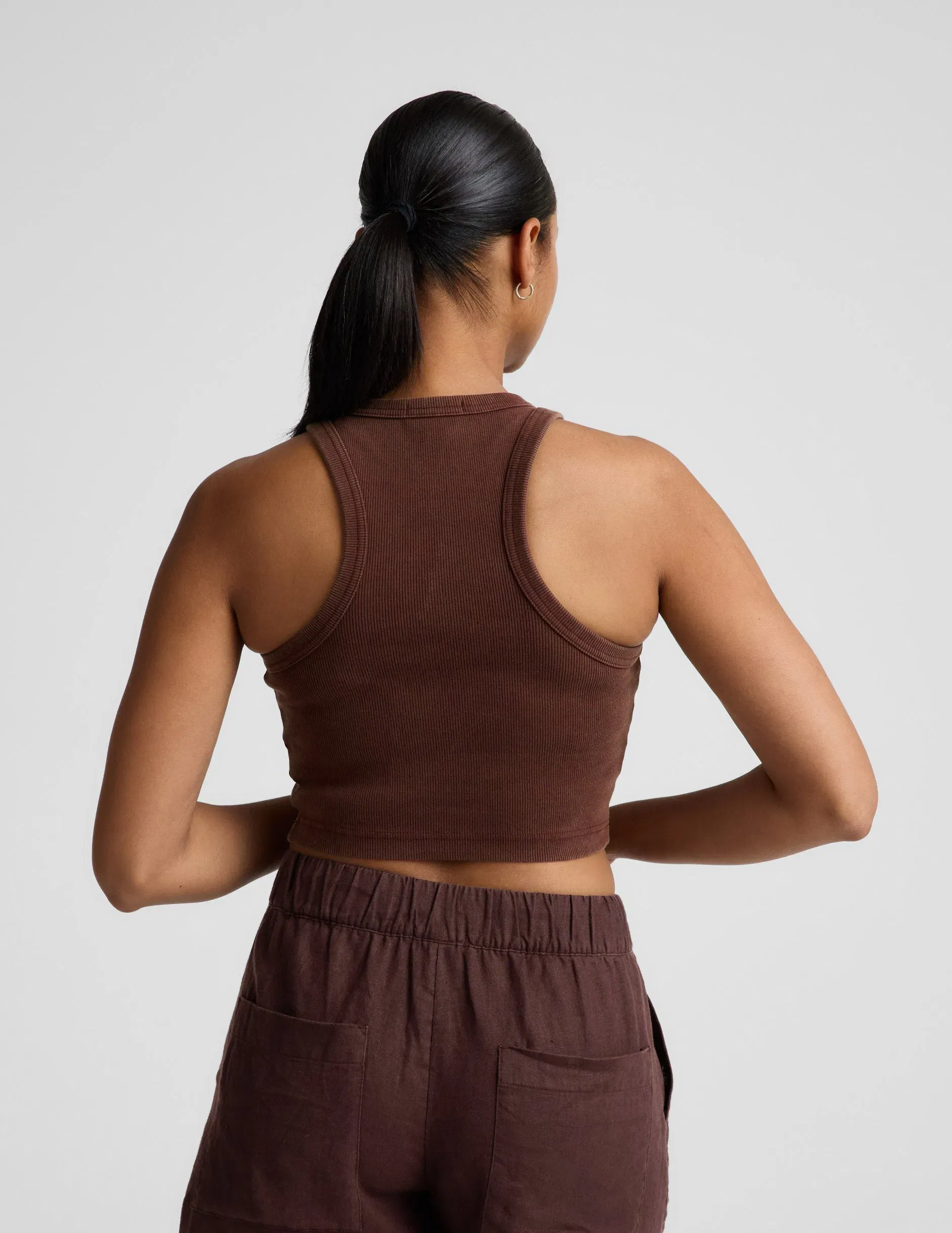 Beyond Yoga On Repeat Rib High Neck Cropped Tank Women's