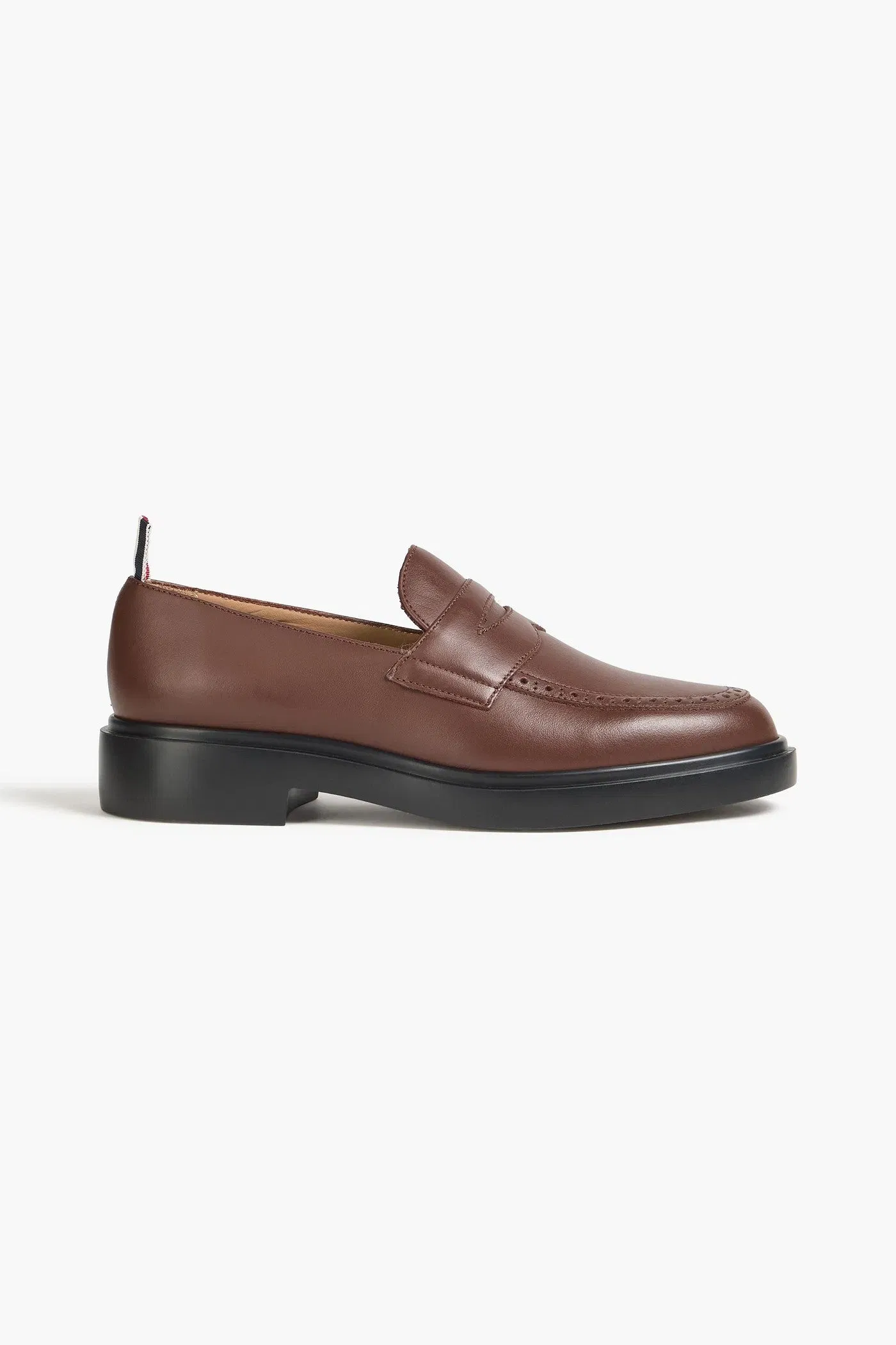 Thom Browne Leather Penny Loafers Chocolate Women's