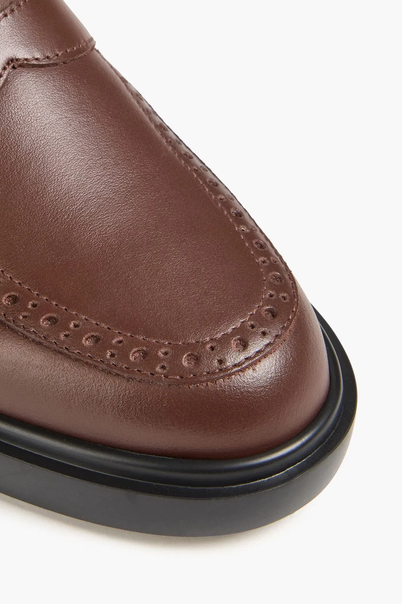 Thom Browne Leather Penny Loafers Chocolate Women's