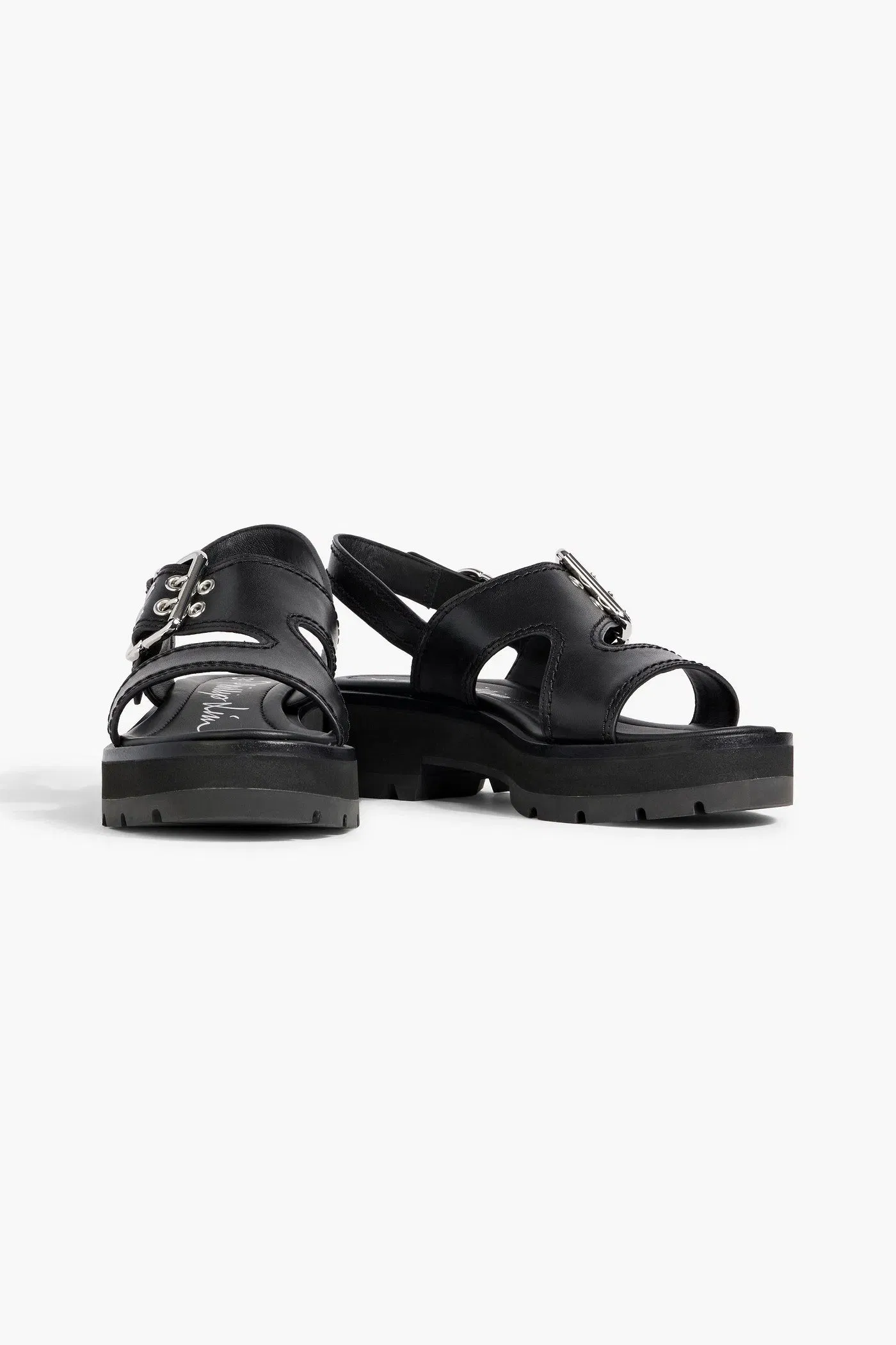 3.1 Phillip Lim Z-Strap Leather Slingback Sandals Black Women's