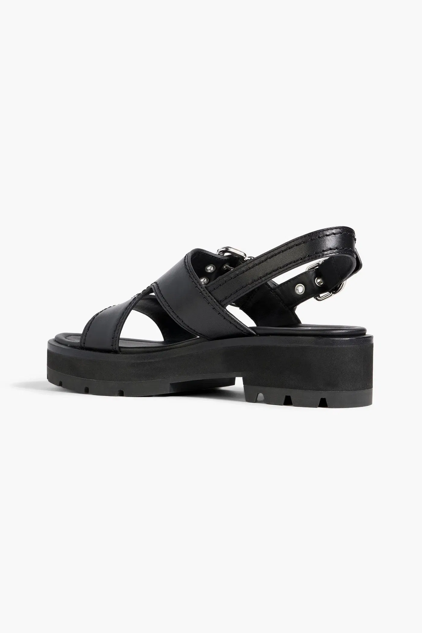 3.1 Phillip Lim Z-Strap Leather Slingback Sandals Black Women's
