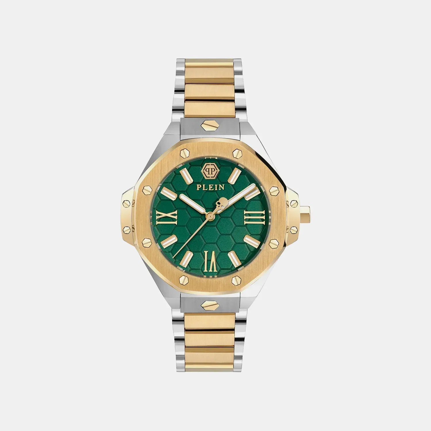 Philipp Plein Bda-Plein Lady Royal 39Mm Women Quartz Green Dial Analog Stainless Steel Watch Pwbda0724