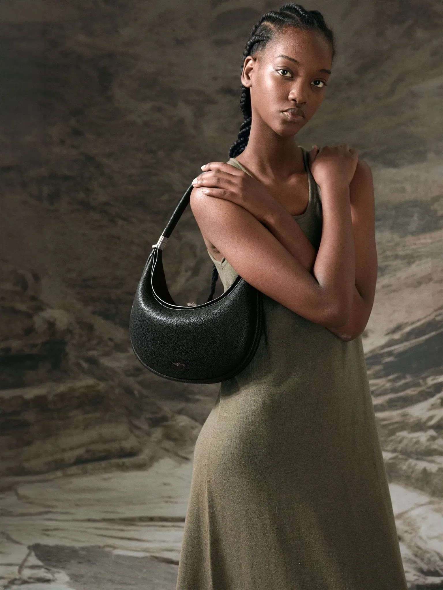 Songmont Luna Bag (Silver-Tone Hardware) Onyx