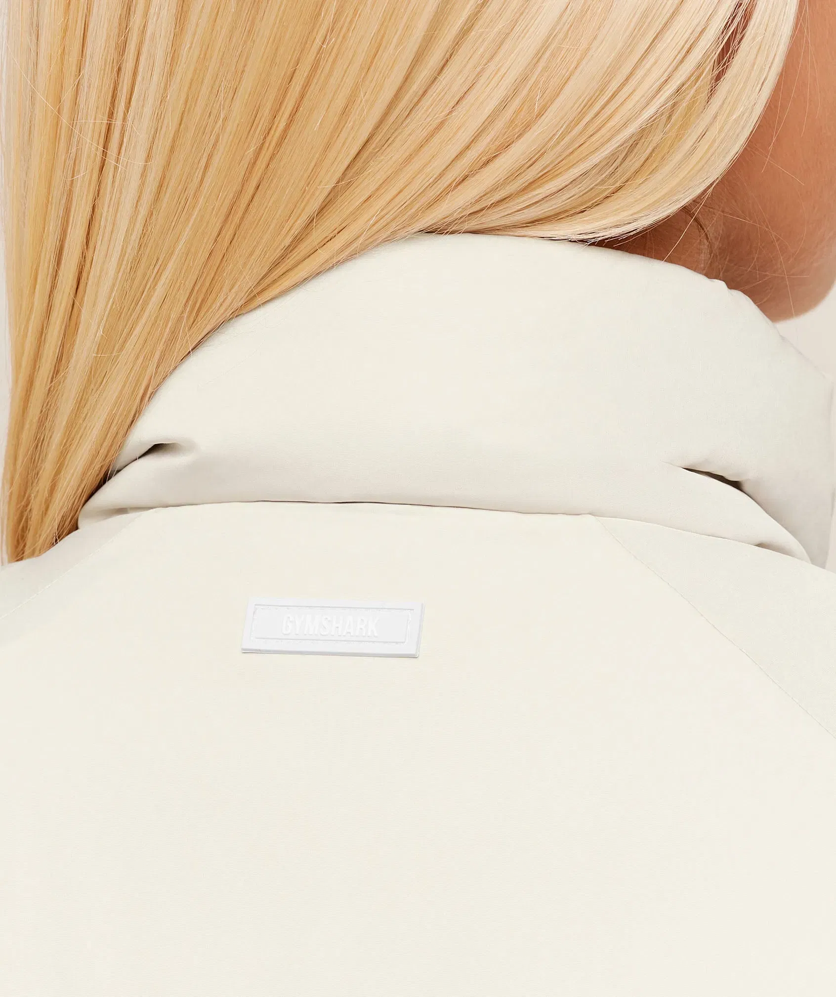 Women's Gymshark Oversized Puffer Jacket Oat White