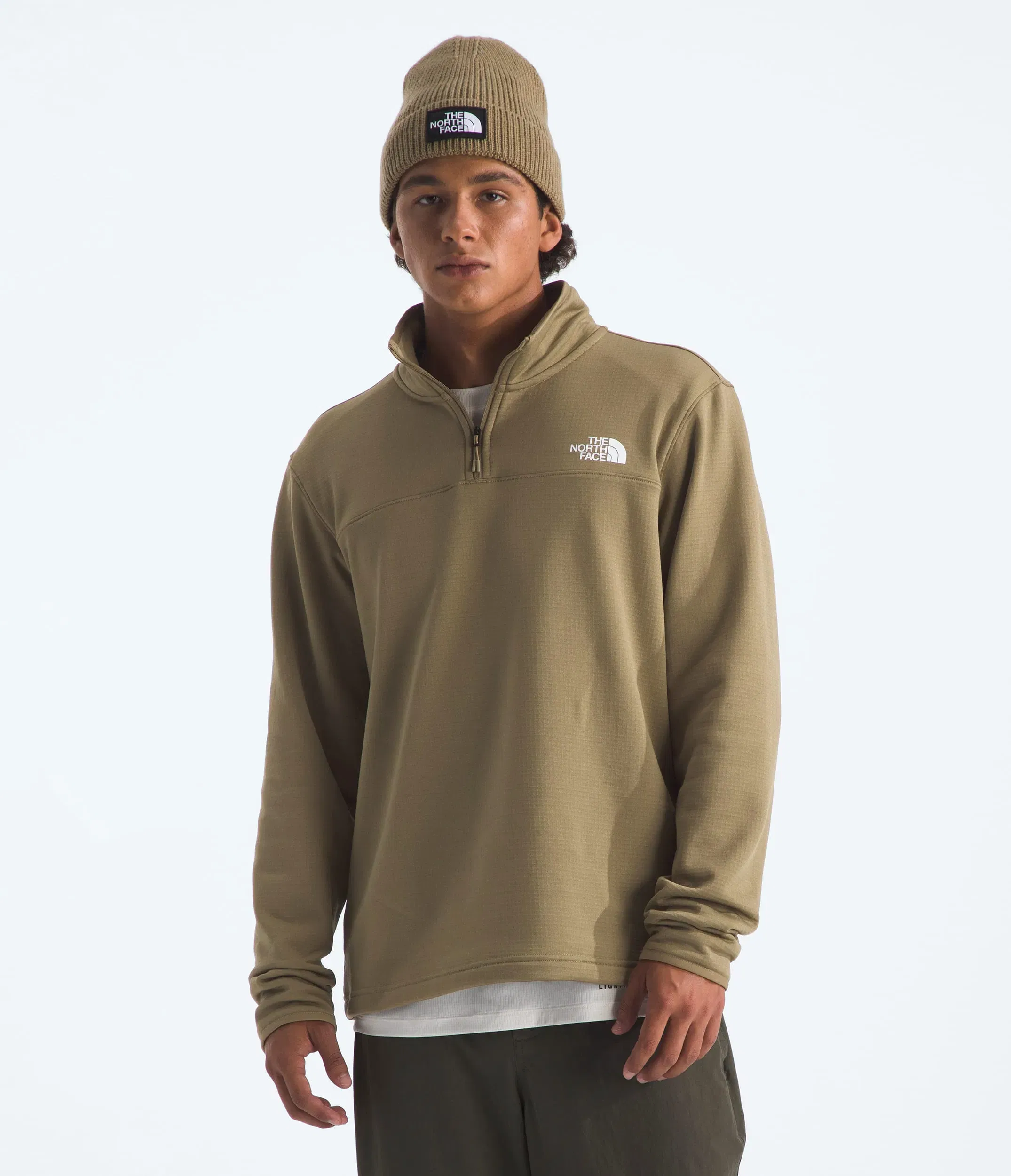 The North Face Men’s Cedar Trail Grid Fleece ¼-Zip Cedar