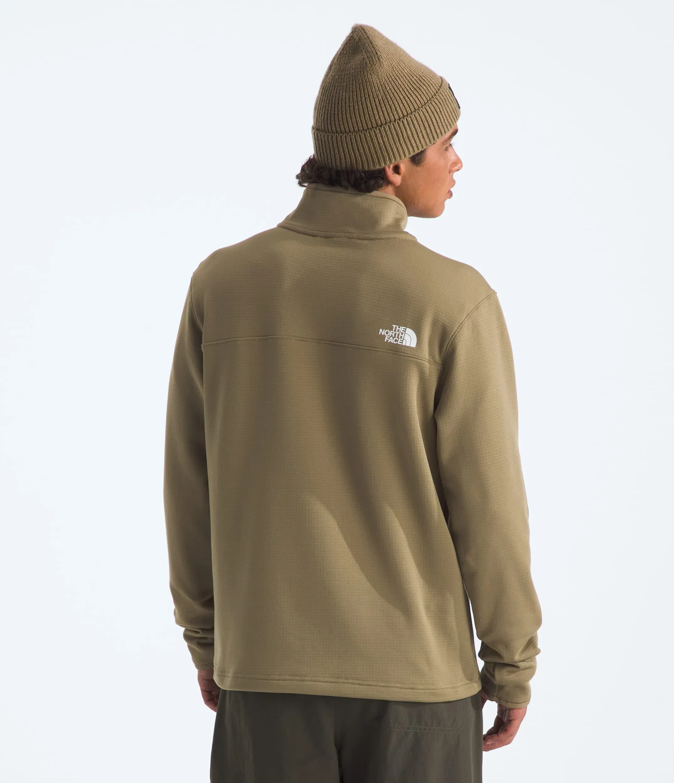 The North Face Men’s Cedar Trail Grid Fleece ¼-Zip Cedar