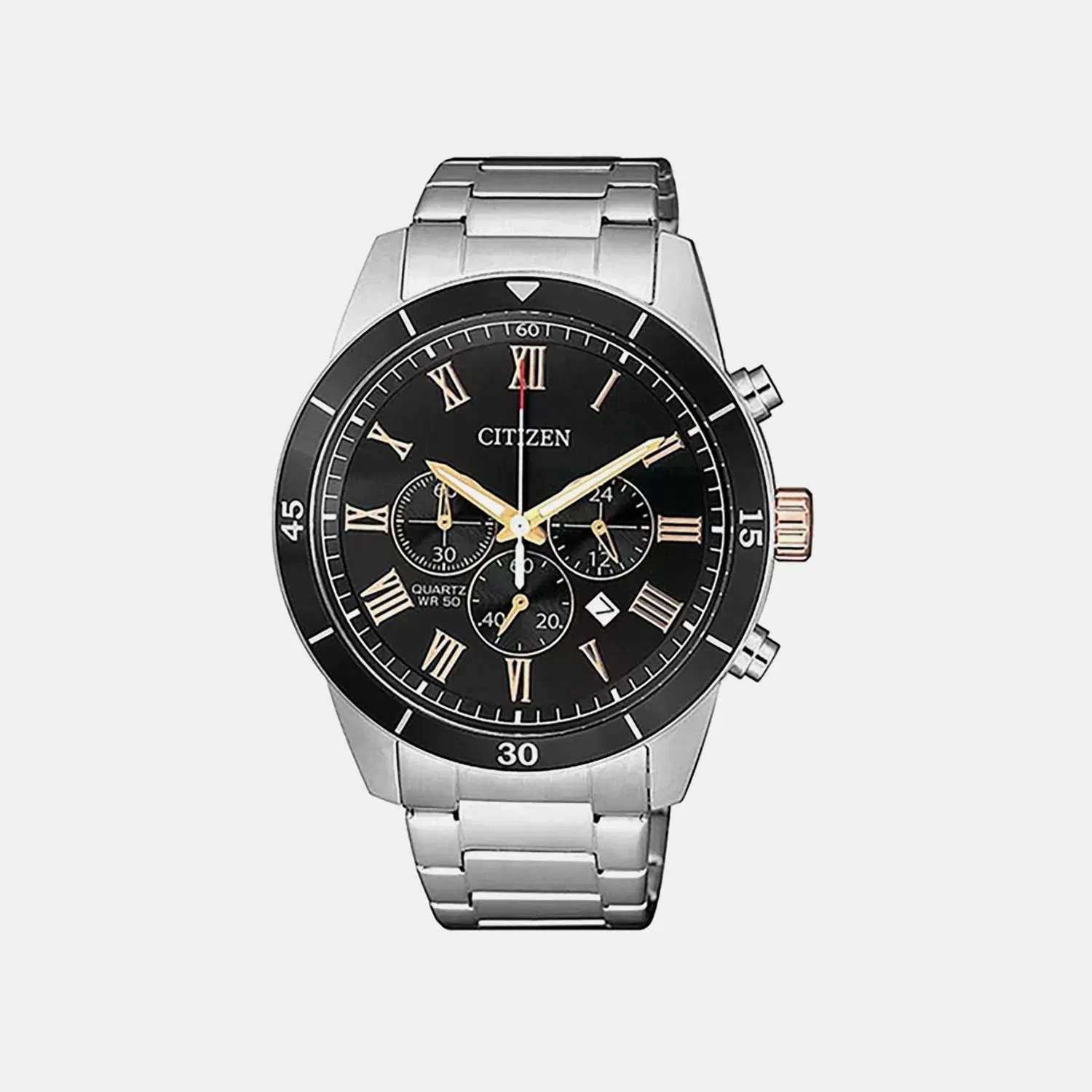Citizen Men Quartz Grey Dial Chronograph Stainless Steel An8168-51H