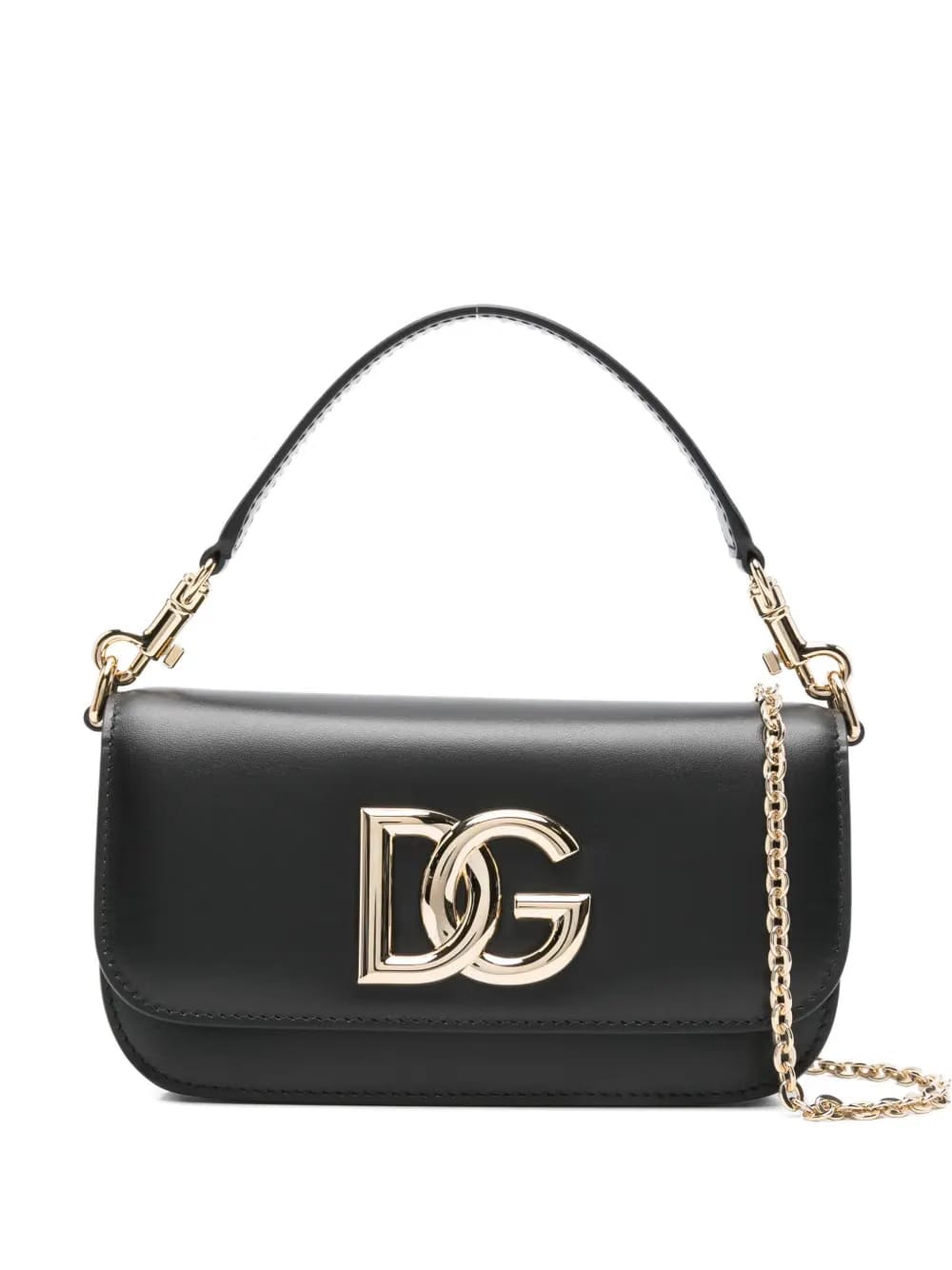mini logo-plaque leather cross-body bag
