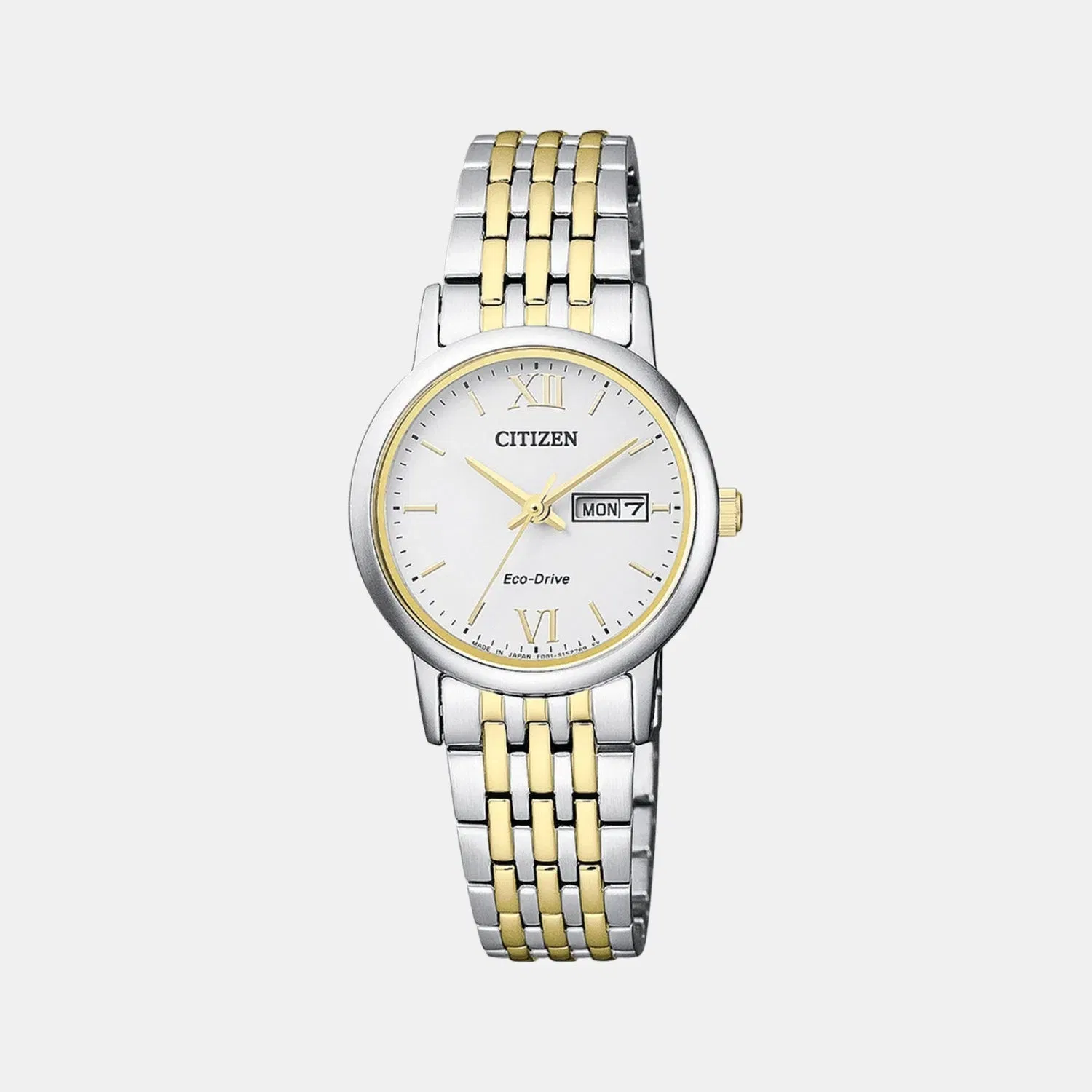 Citizen Eco-Drive Women Quartz White Dial Analog Stainless Steel Ew3254-87A