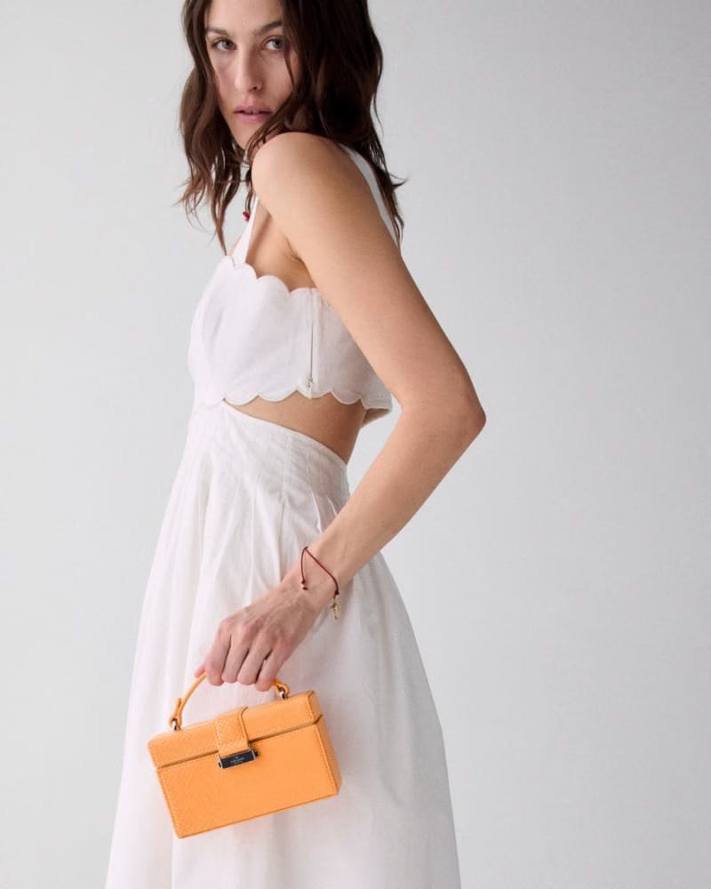 KateSpade Heirloom Snake Vanity Bag Desert Sunset