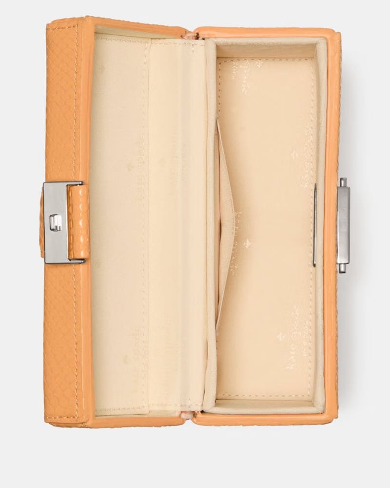 KateSpade Heirloom Snake Vanity Bag Desert Sunset