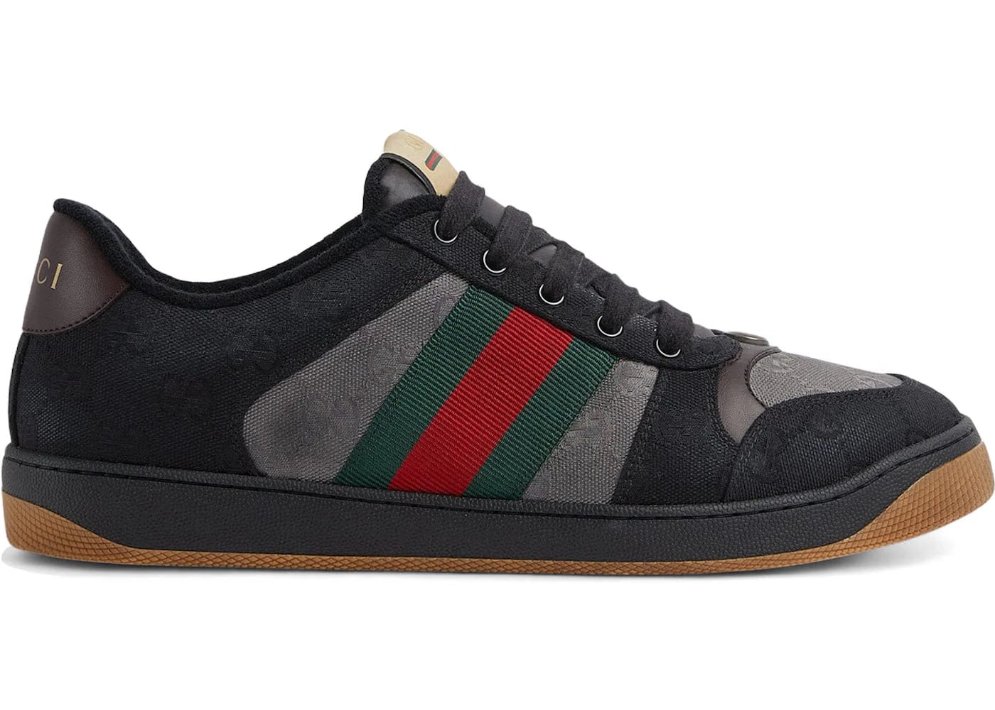 Gucci Screener Black Wash-Effect Gg Canvas
