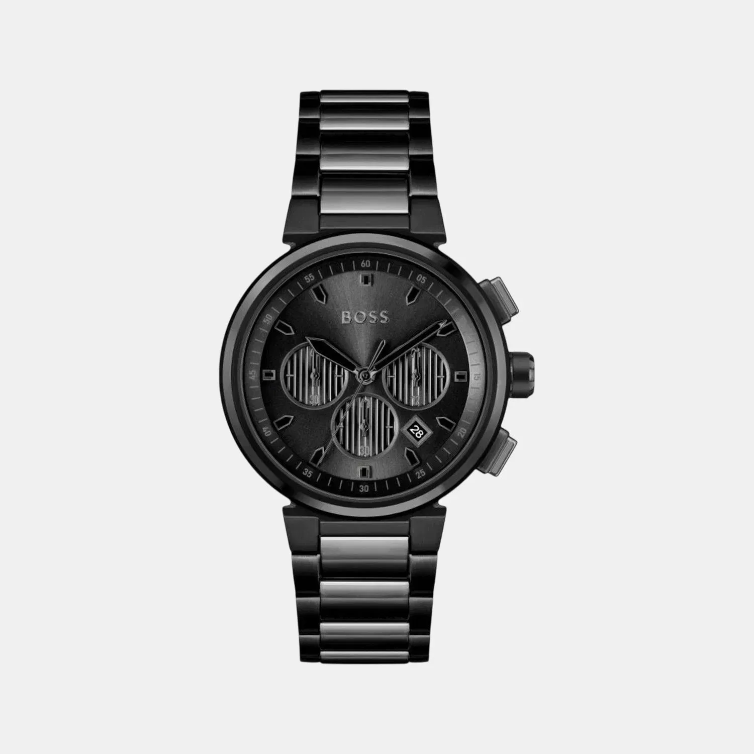 Boss One Men Quartz Black Dial Chronograph Stainless Steel Watch 1514001