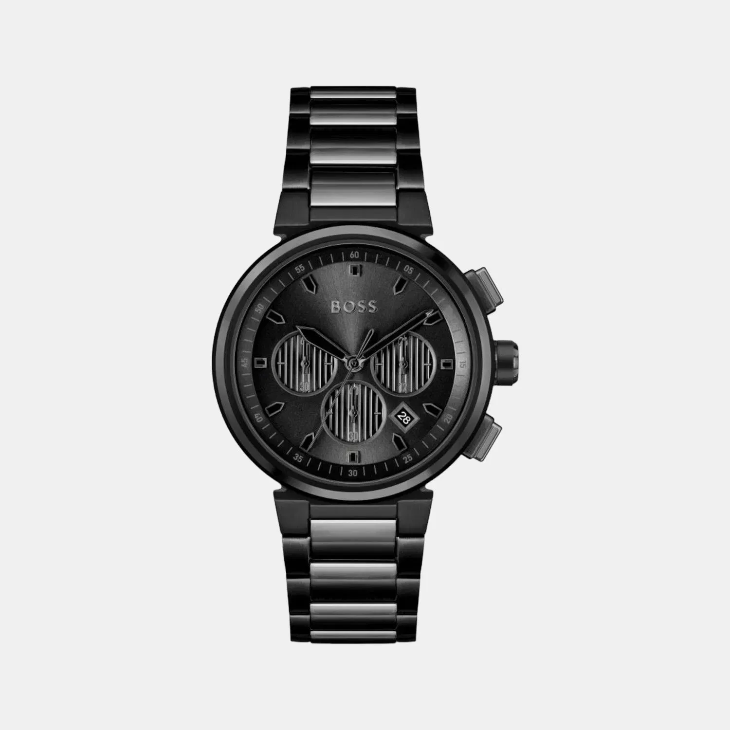 Boss One Men Quartz Black Dial Chronograph Stainless Steel Watch 1514001
