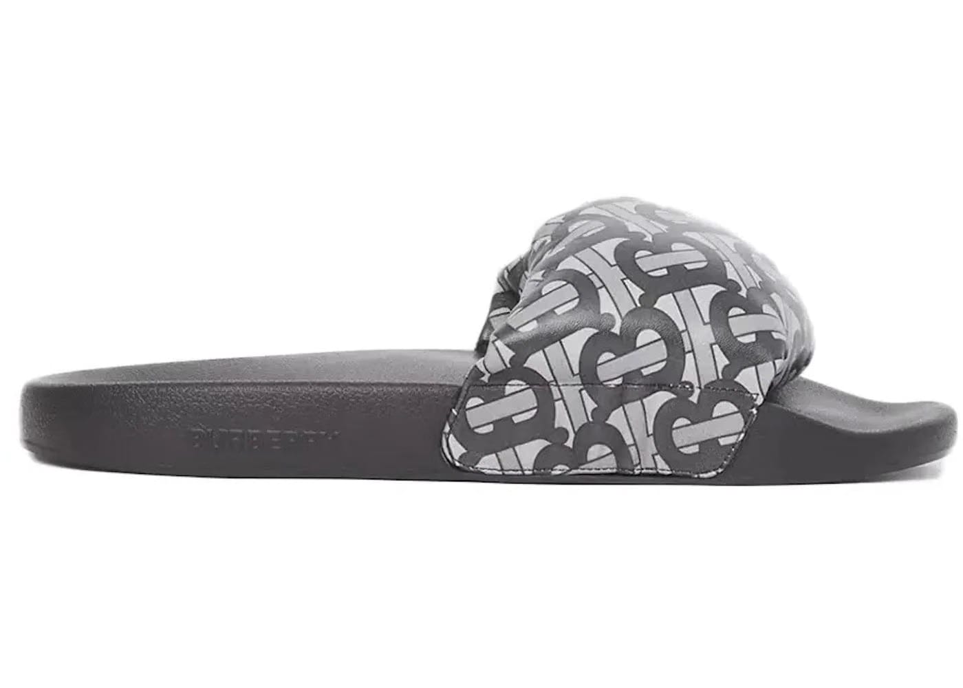 Burberry Monogram Print Slide Grey Womens