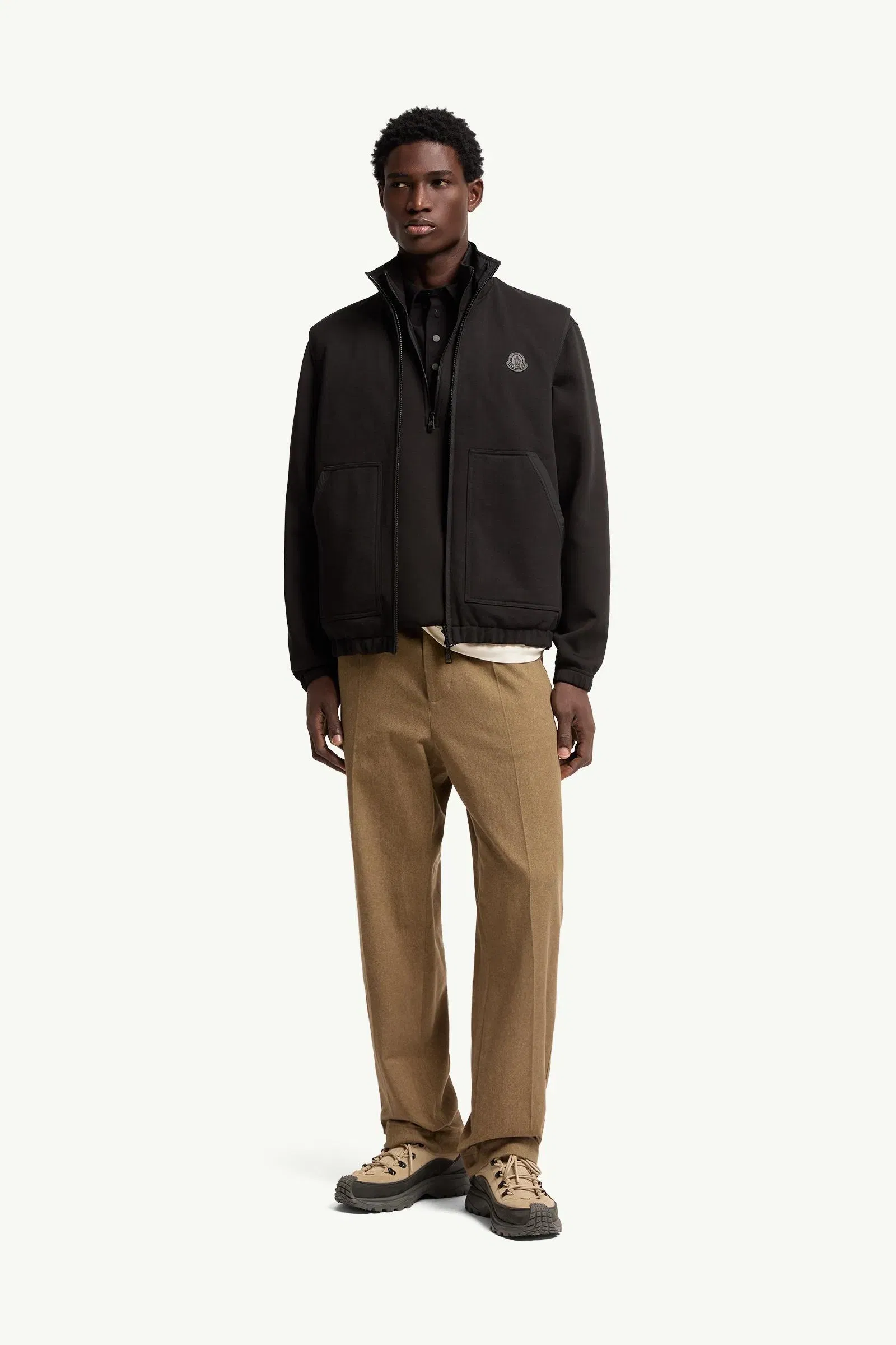 Moncler Reversible Zip-Up Vest Black Black