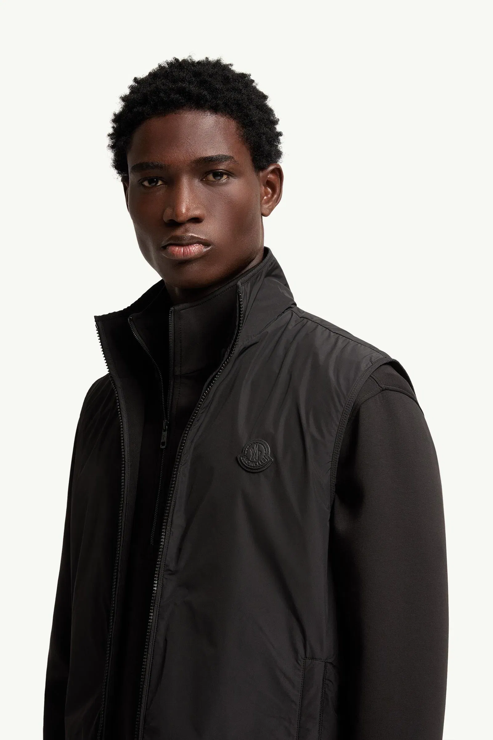 Moncler Reversible Zip-Up Vest Black Black