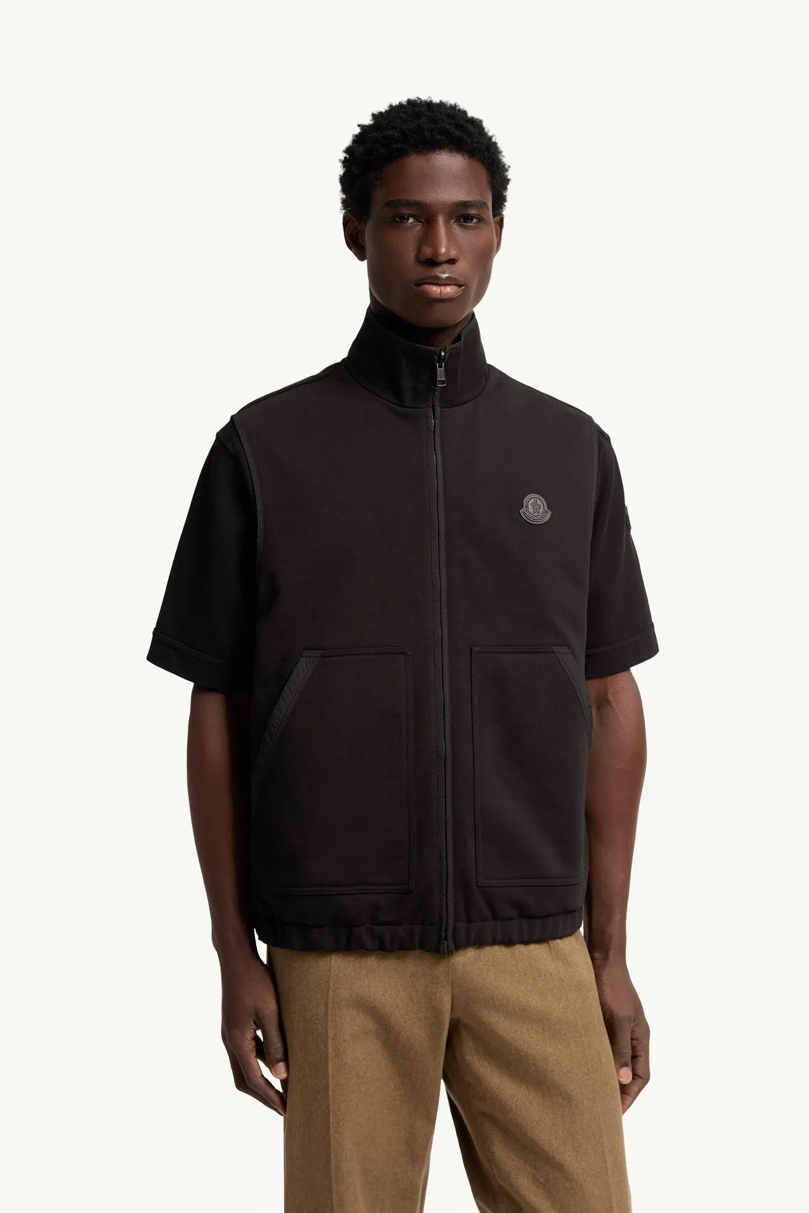 Moncler Reversible Zip-Up Vest Black Black