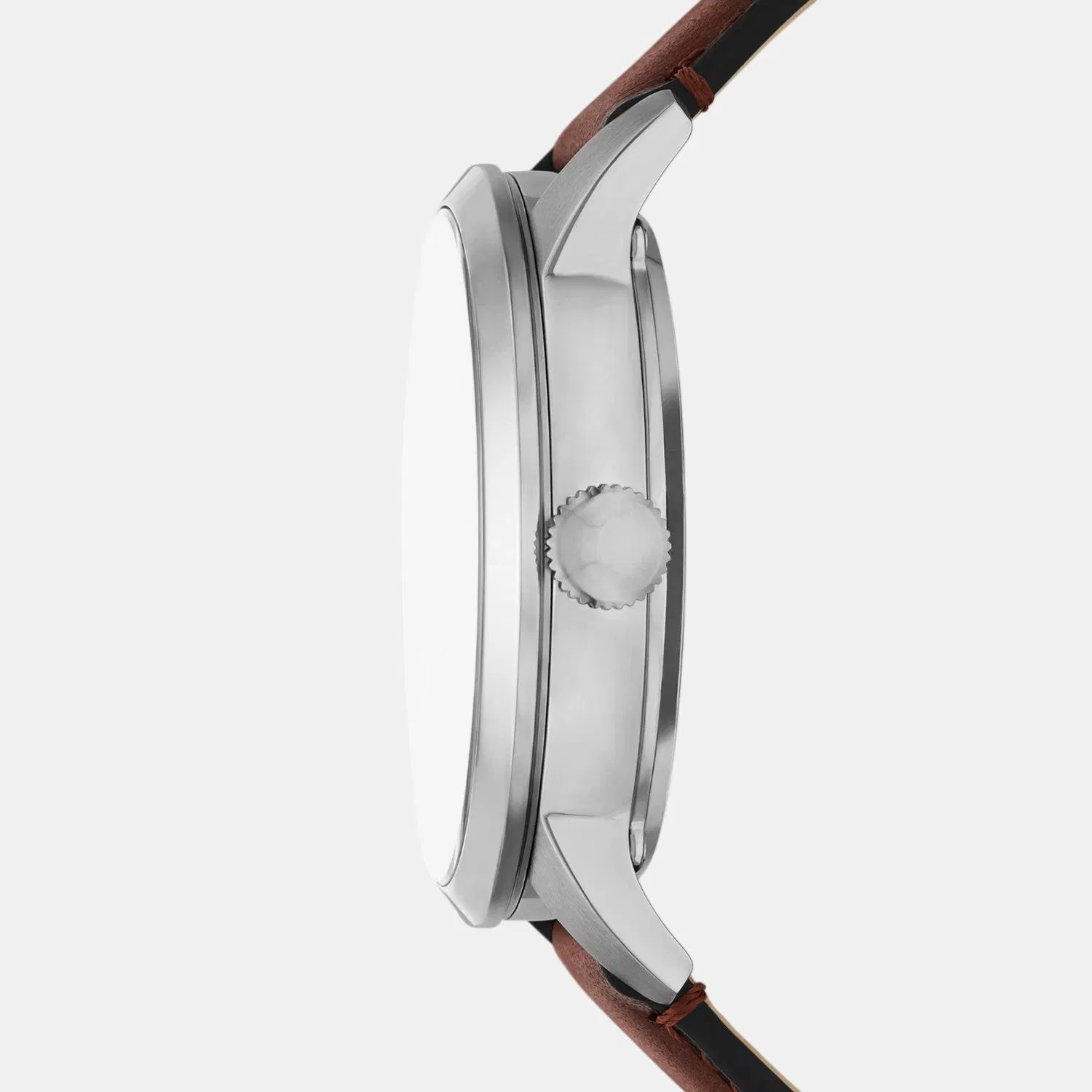Fossil Men Mechanical Transparent Dial Analog Leather Watch Me3267