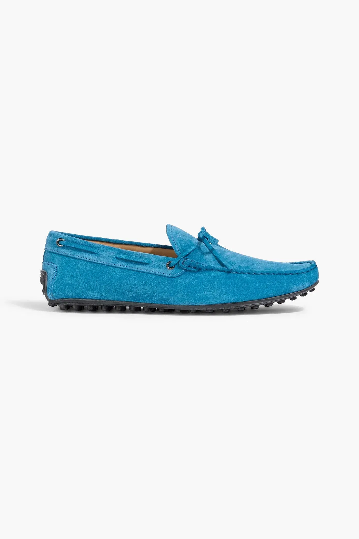 Tod's Heaven Laccetto Suede Driving Shoes Azure