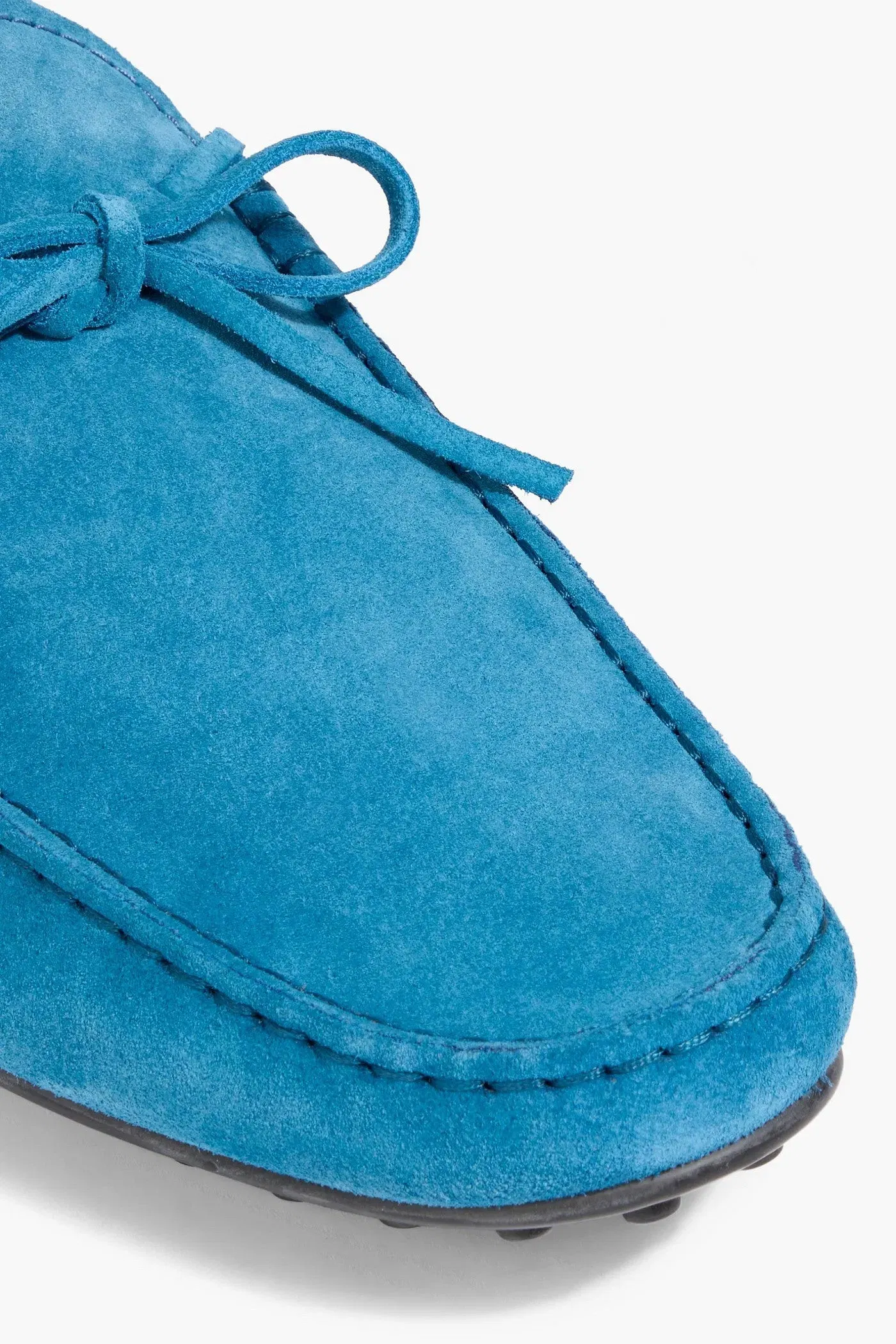 Tod's Heaven Laccetto Suede Driving Shoes Azure
