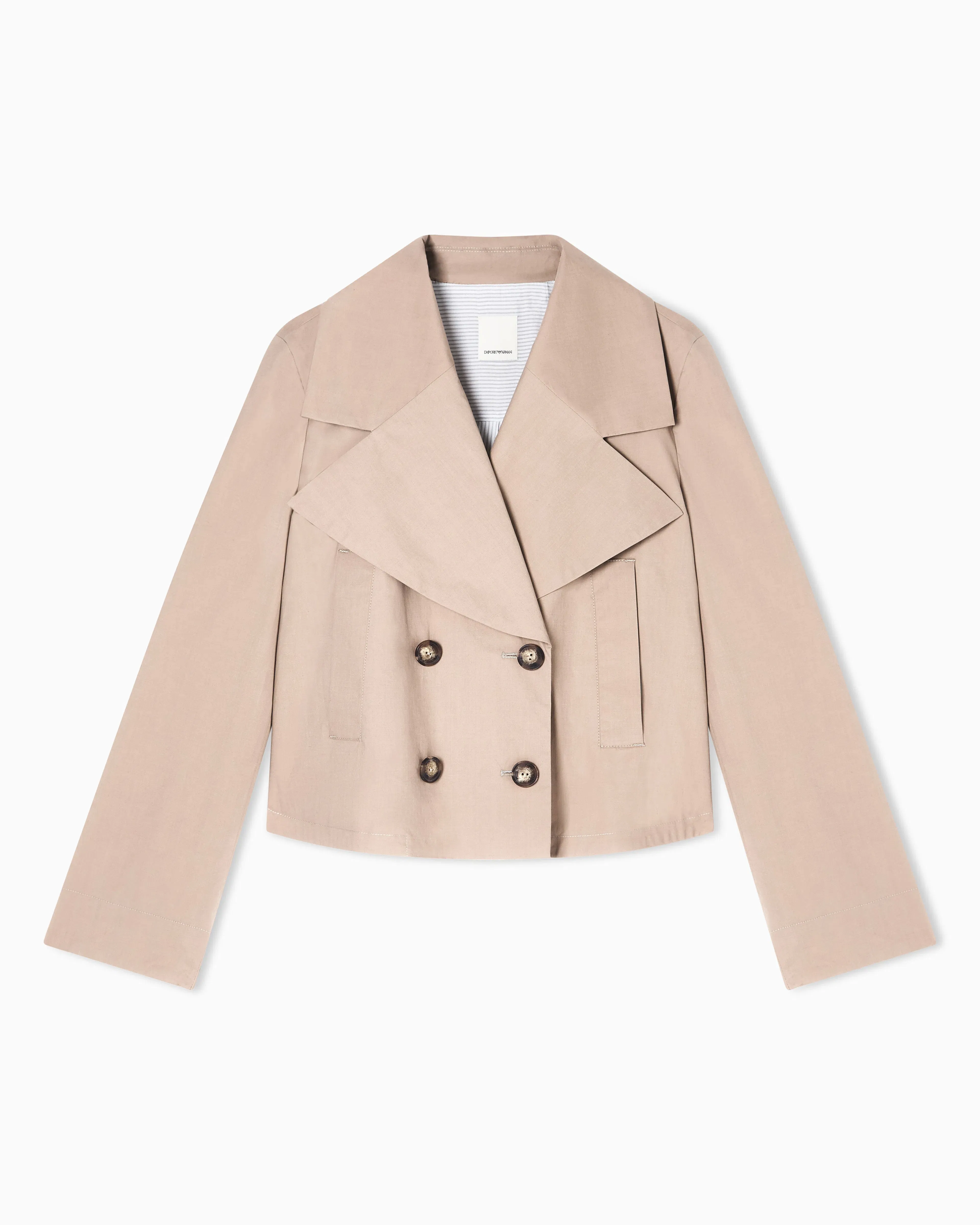 Emporio Armani Eagle Club poplin double-breasted blouson