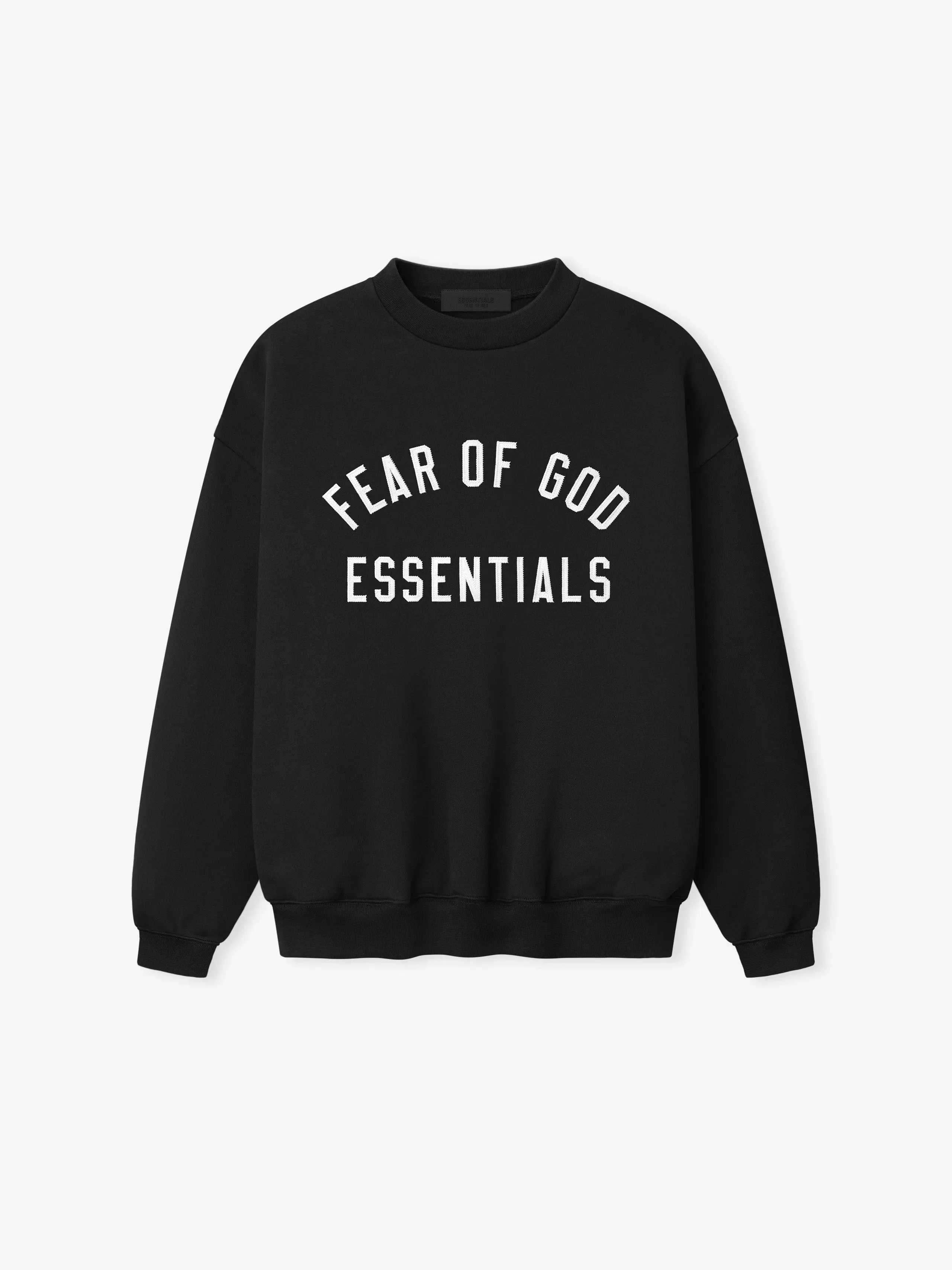 Essentials Varsity 90S Crewneck Sweatshirt Vintage Black