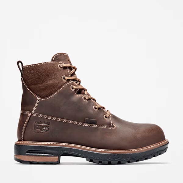 Timberland Hightower 6" Alloy Toe Waterproof Work Boot Coffee Brown Women'S