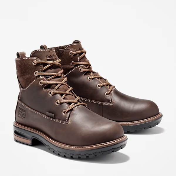 Timberland Hightower 6" Alloy Toe Waterproof Work Boot Coffee Brown Women'S