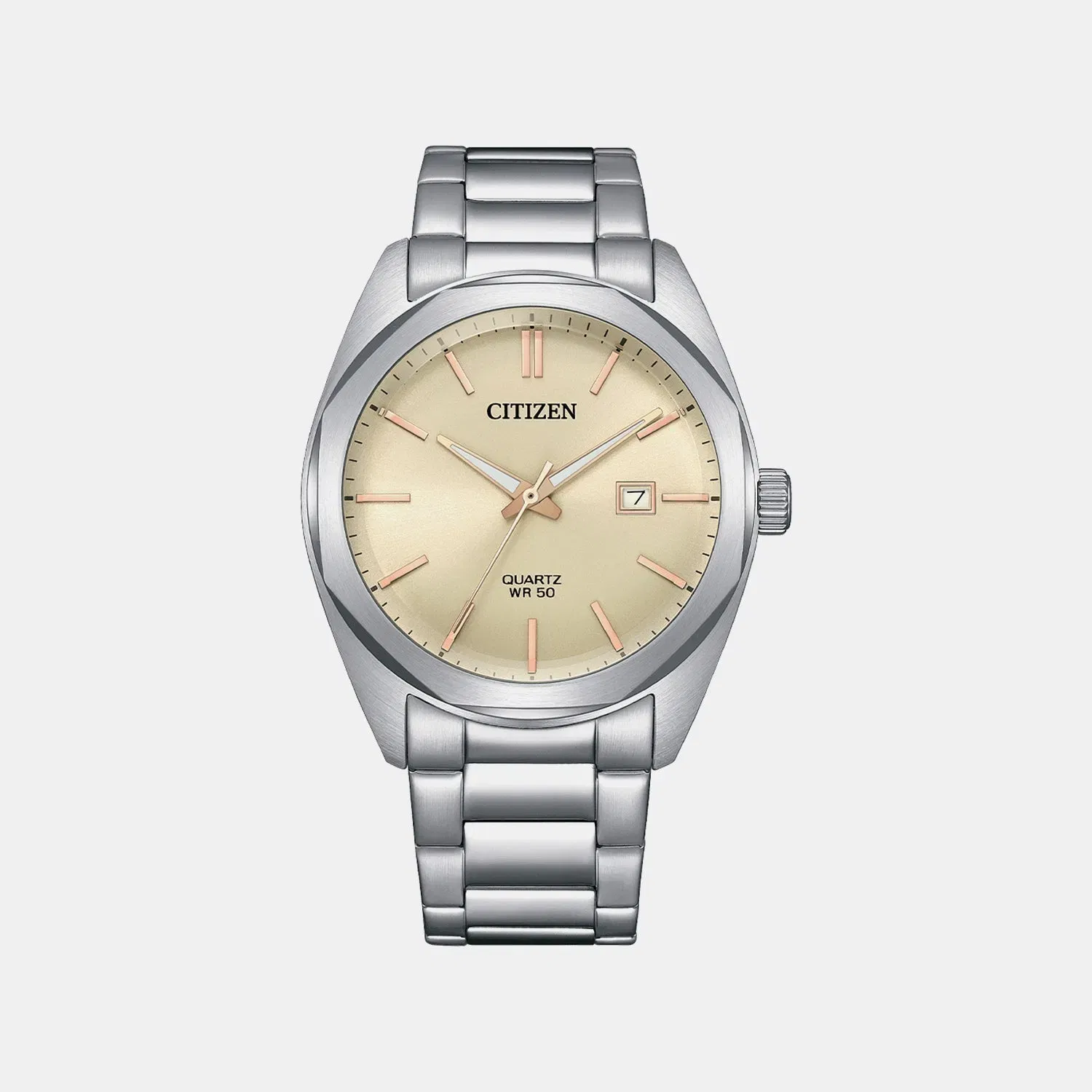 Citizen Hyperion Men Quartz Ivory Dial Analog Stainless Steel Bi5110-54B