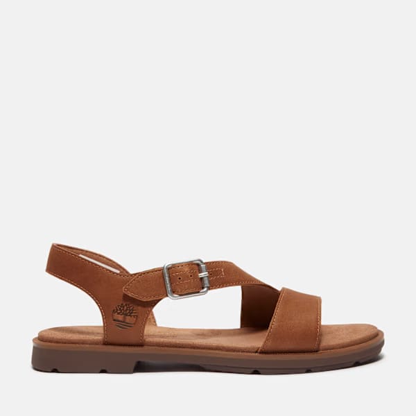 Timberland Calista Bay Backstrap Sandal Rust Full-Grain Women'S