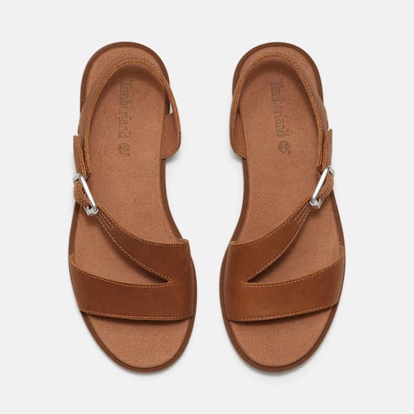Timberland Calista Bay Backstrap Sandal Rust Full-Grain Women'S