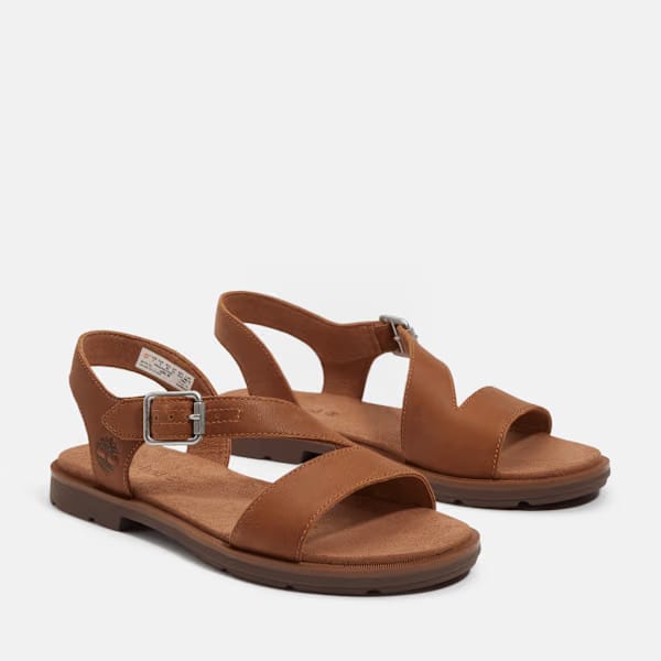 Timberland Calista Bay Backstrap Sandal Rust Full-Grain Women'S