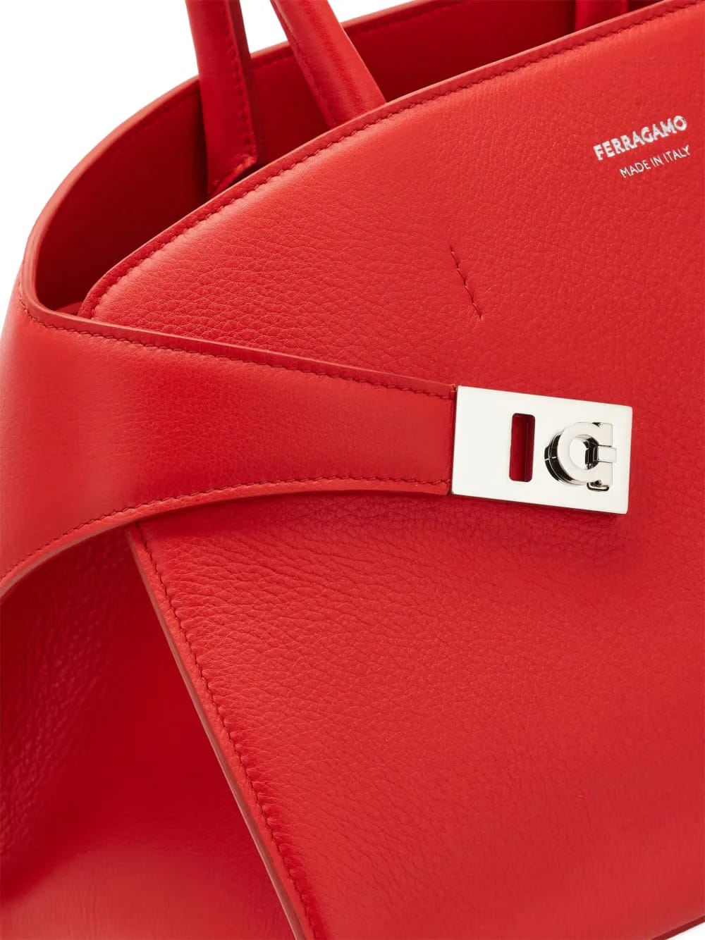 Hug leather tote bag