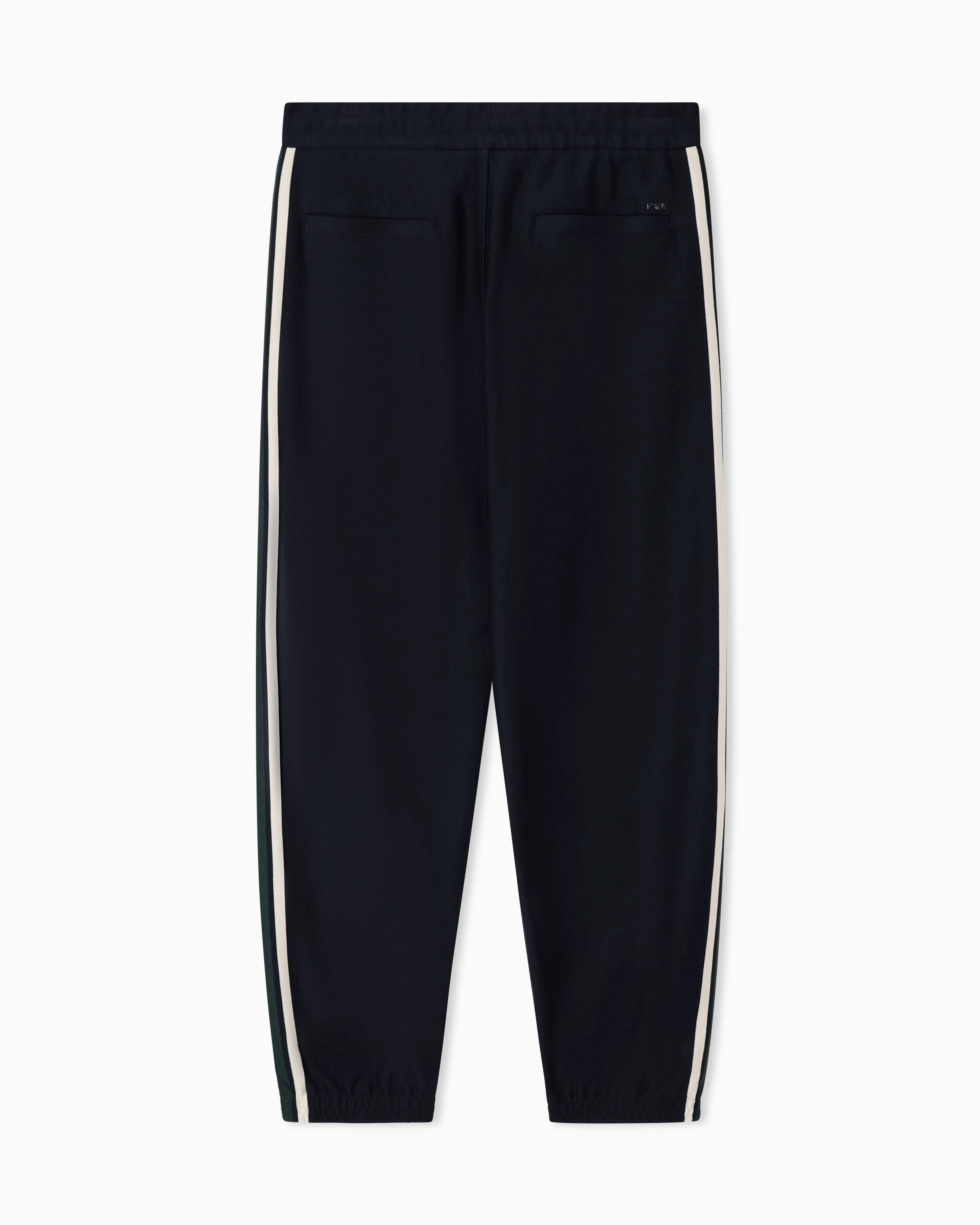 Emporio Armani Lyocell-blend double jersey joggers with bands