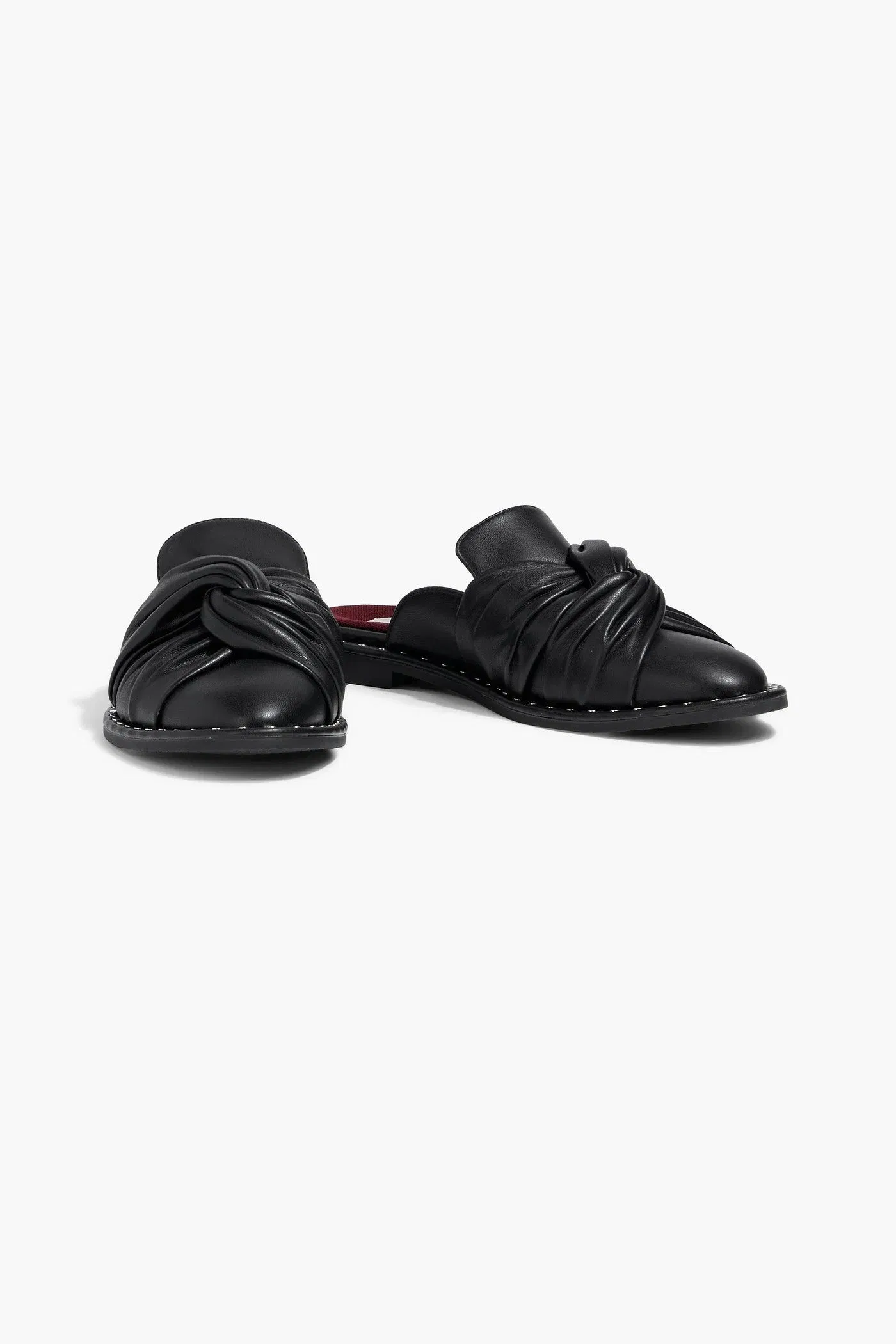 Stella Mccartney Falabella Twisted Slippers Black Women's