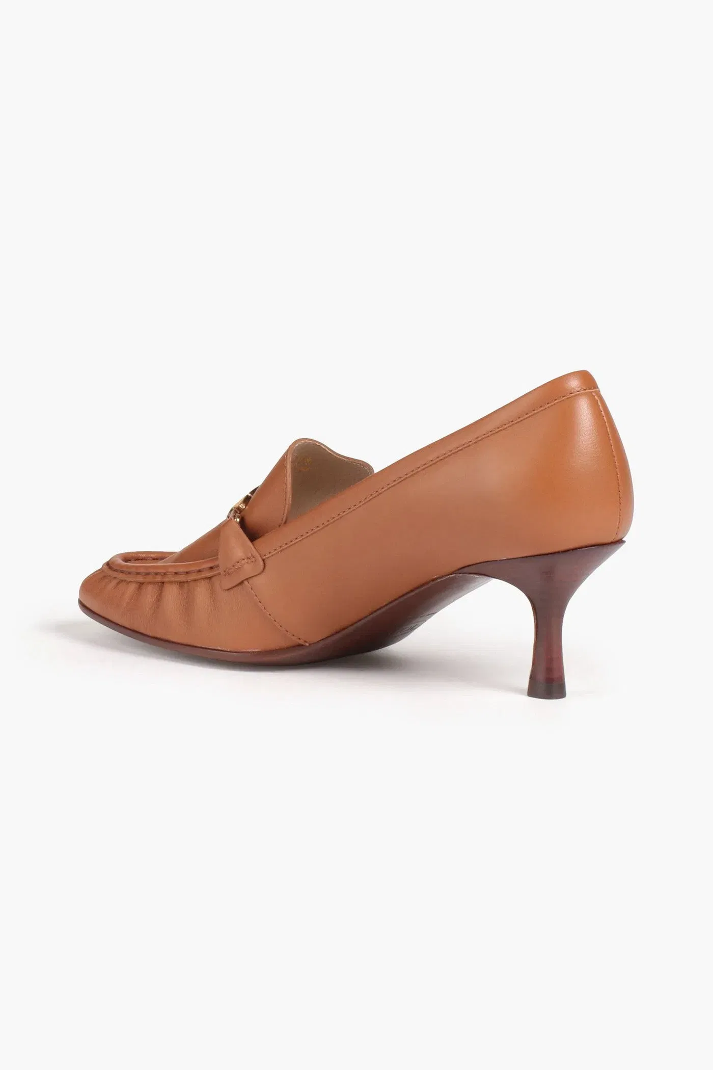 Tod's Chain-Embellished Leather Pumps Brown Women's