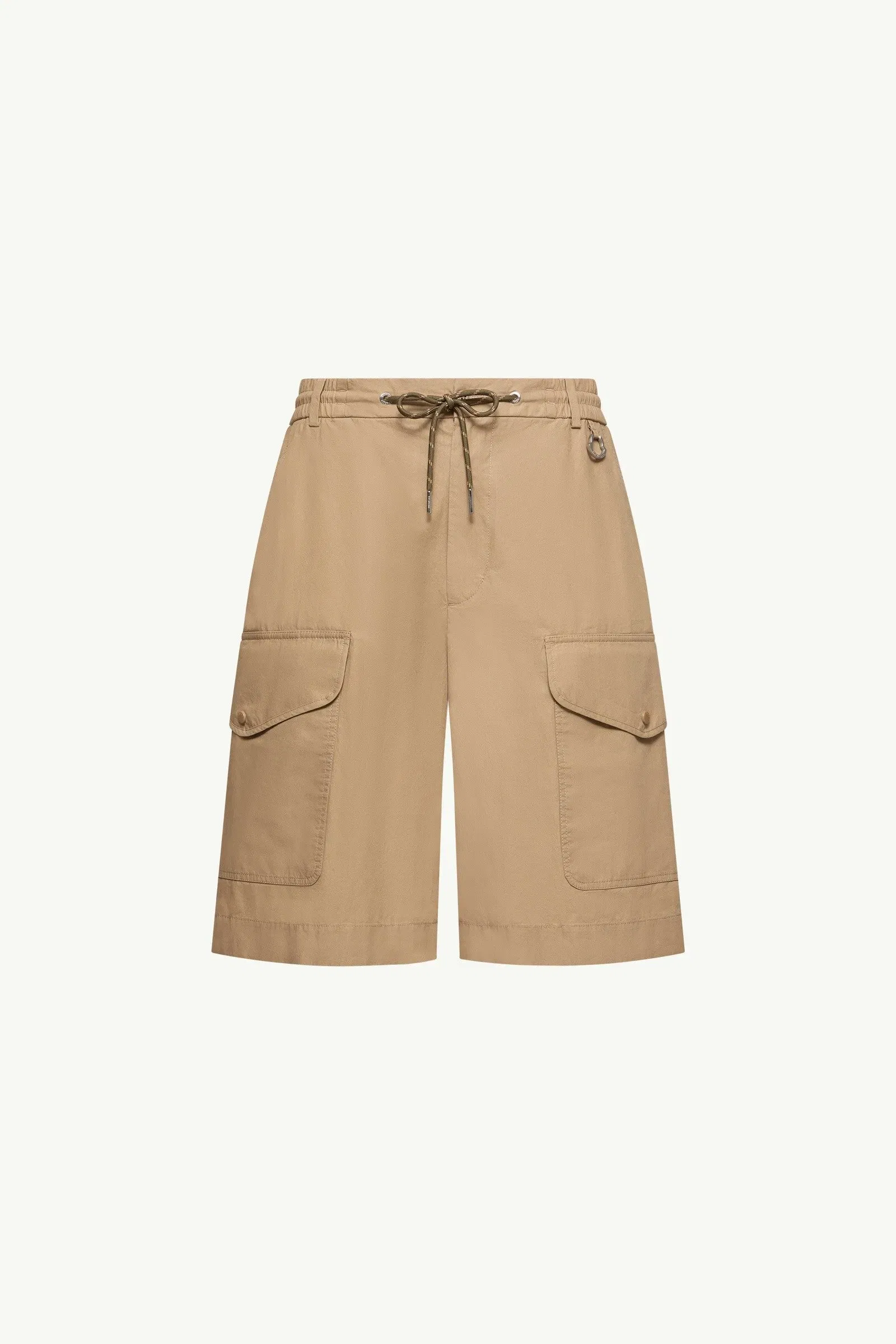 Moncler Cotton Poplin Cargo Shorts Beige Beige
