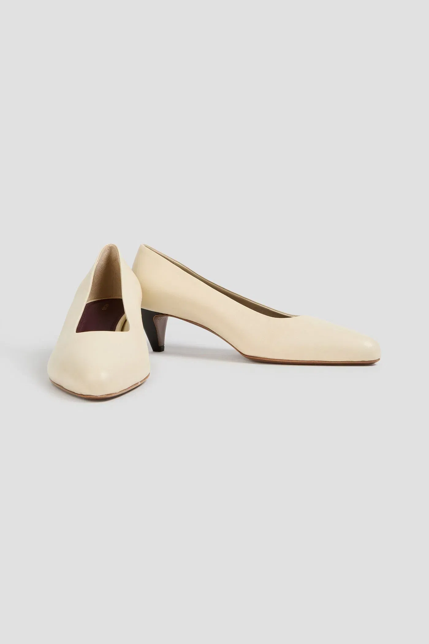 Neous Fera Leather Pumps Cream Women's