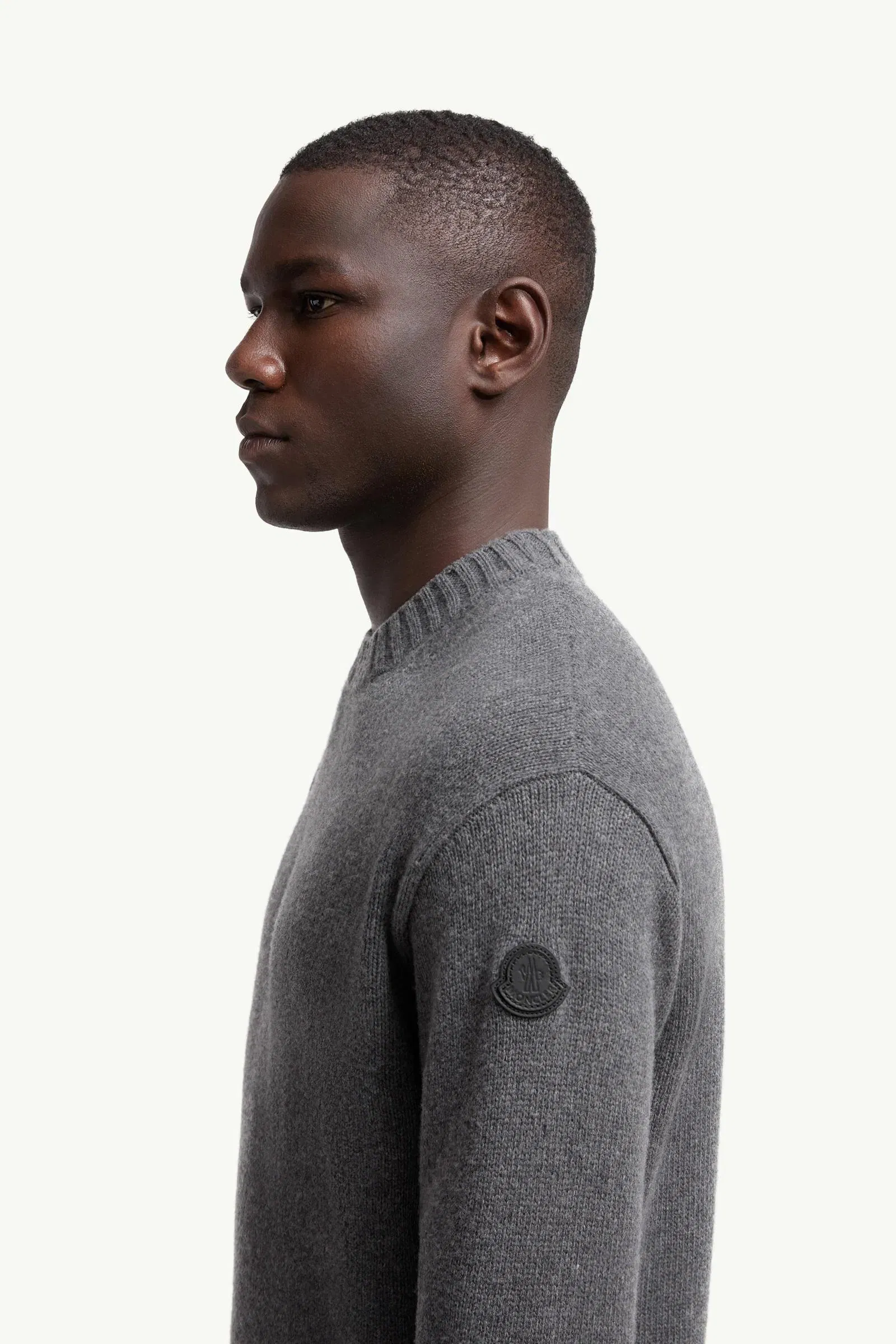 Moncler Wool & Cashmere Blend Sweater Dark Grey Dark Grey