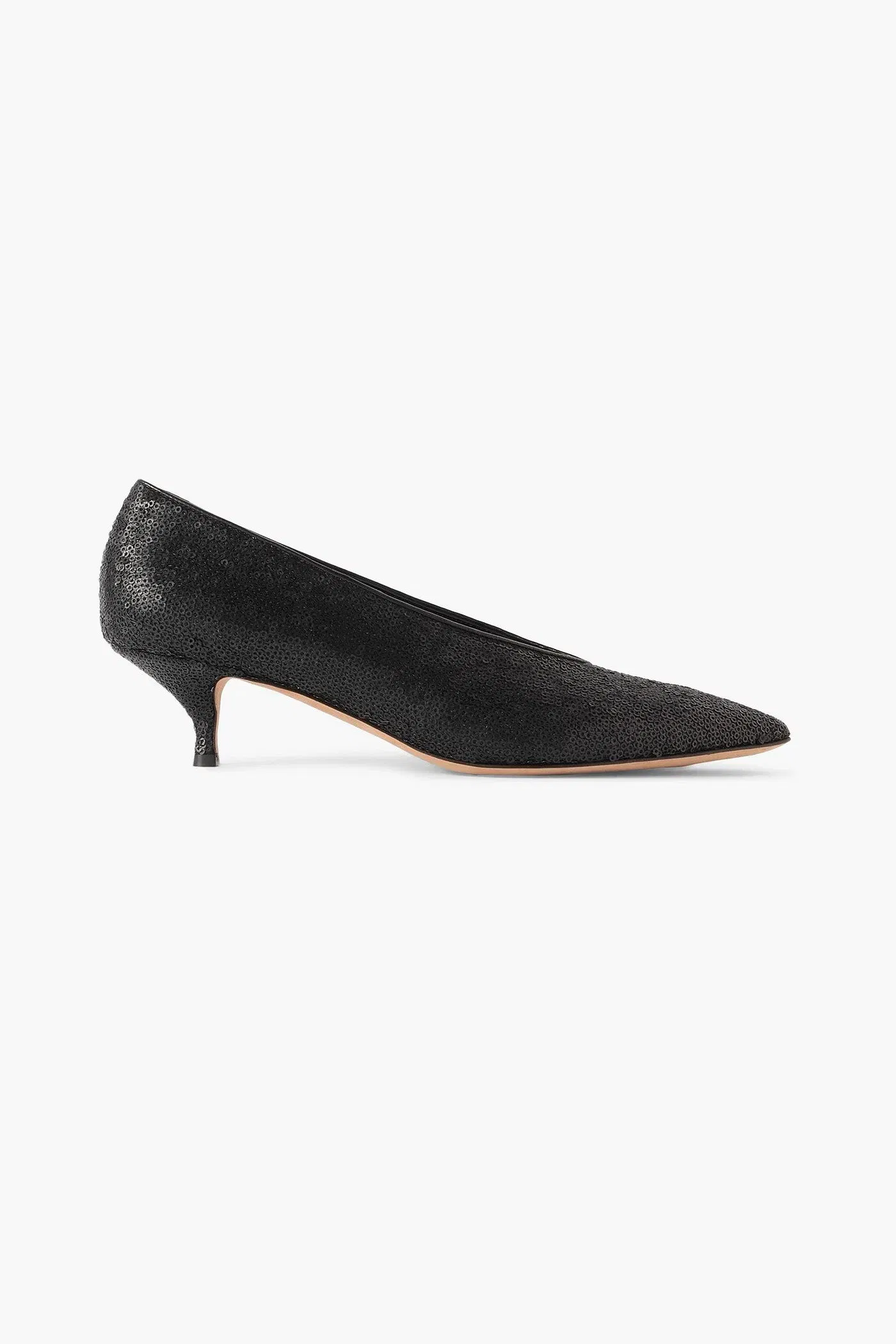 Emme Parsons Veneto Sequined Leather Pumps Black Women's