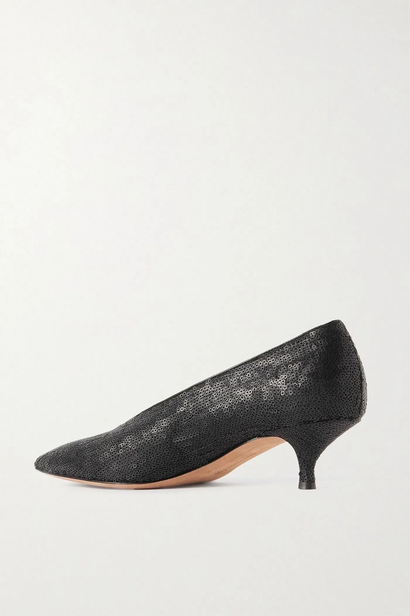 Emme Parsons Veneto Sequined Leather Pumps Black Women's