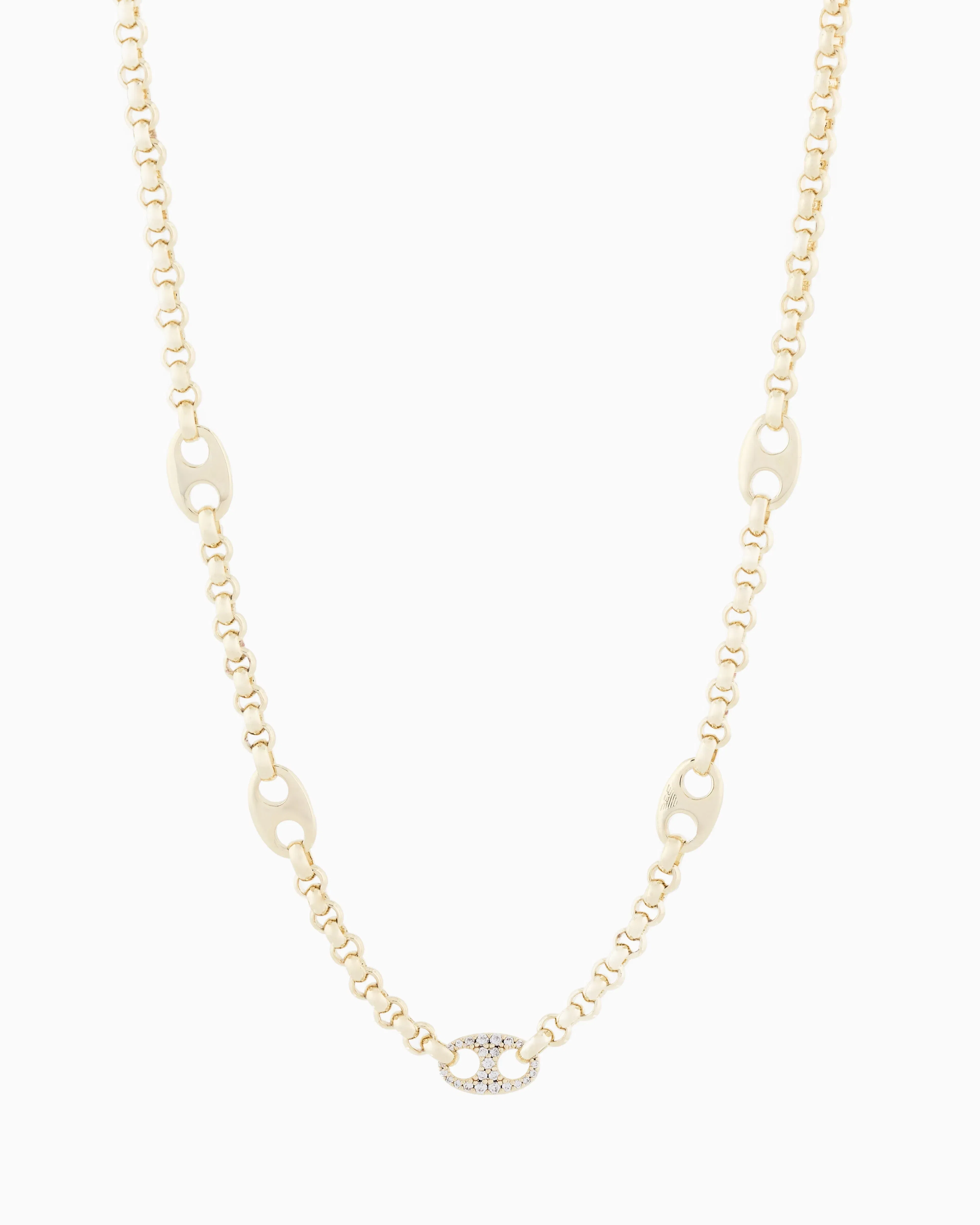 Emporio Armani Gold-Tone Brass Station Necklace