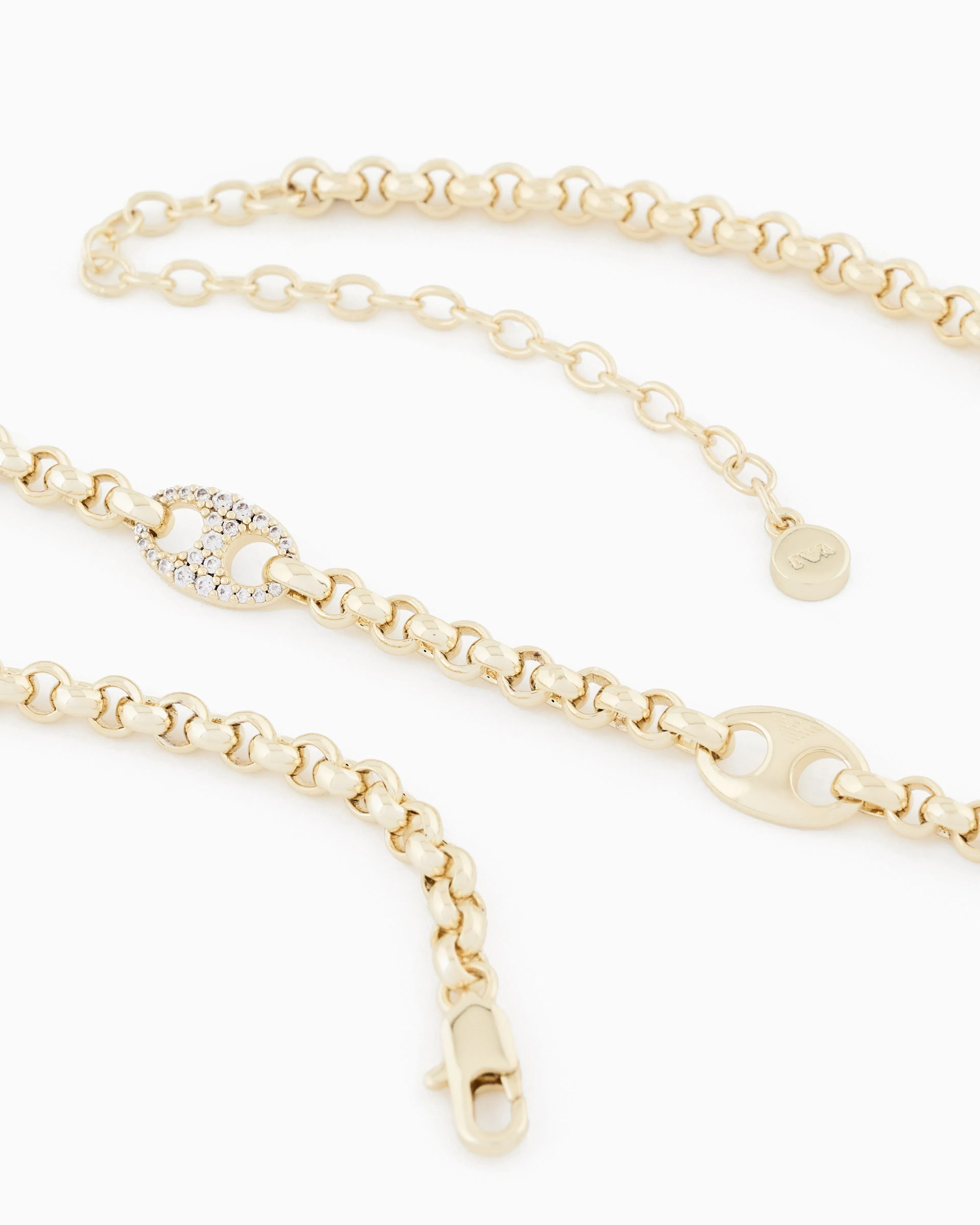 Emporio Armani Gold-Tone Brass Station Necklace