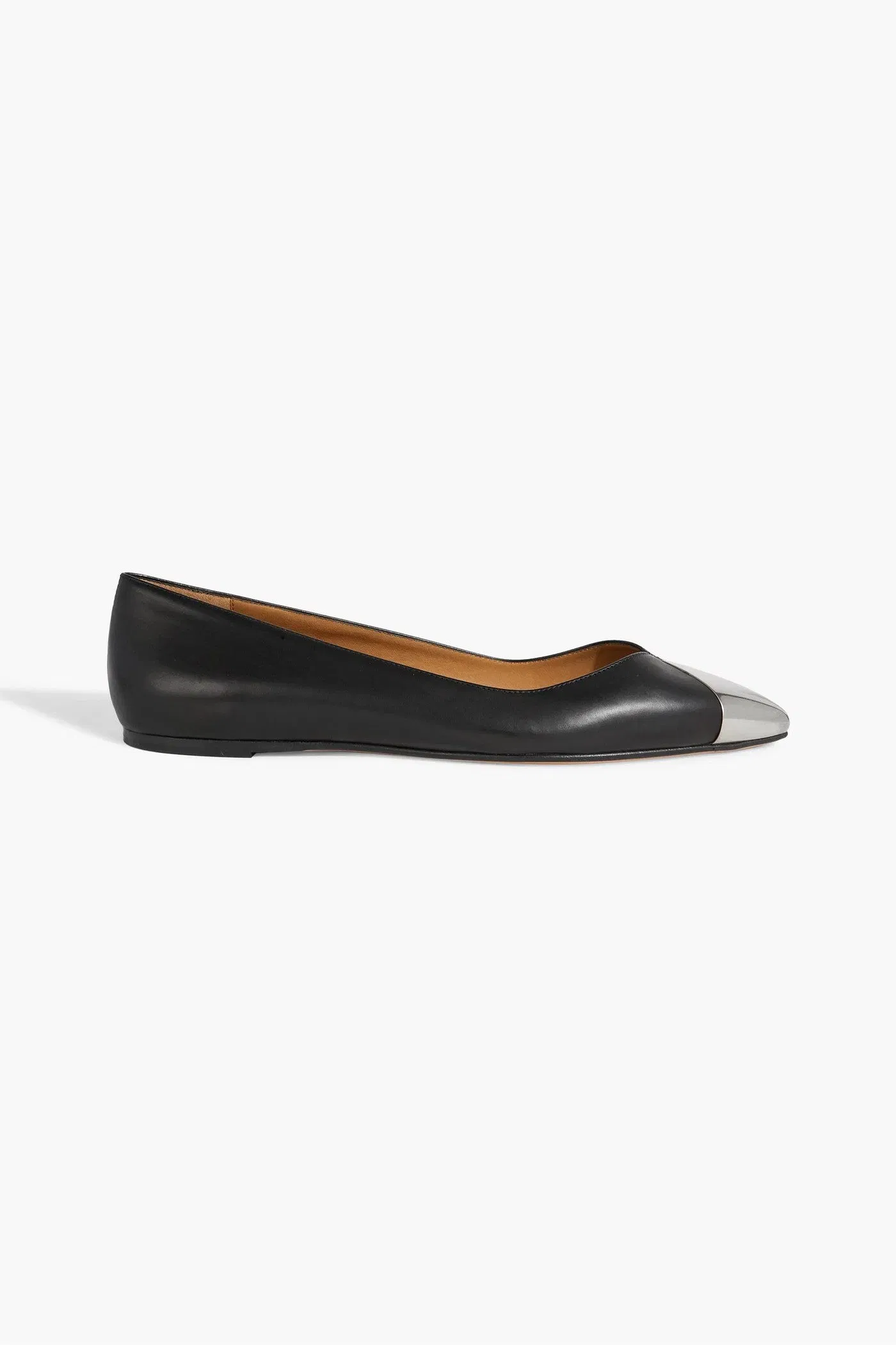 Isabel Marant Arsan Embellished Leather Point-Toe Flats Black Women's