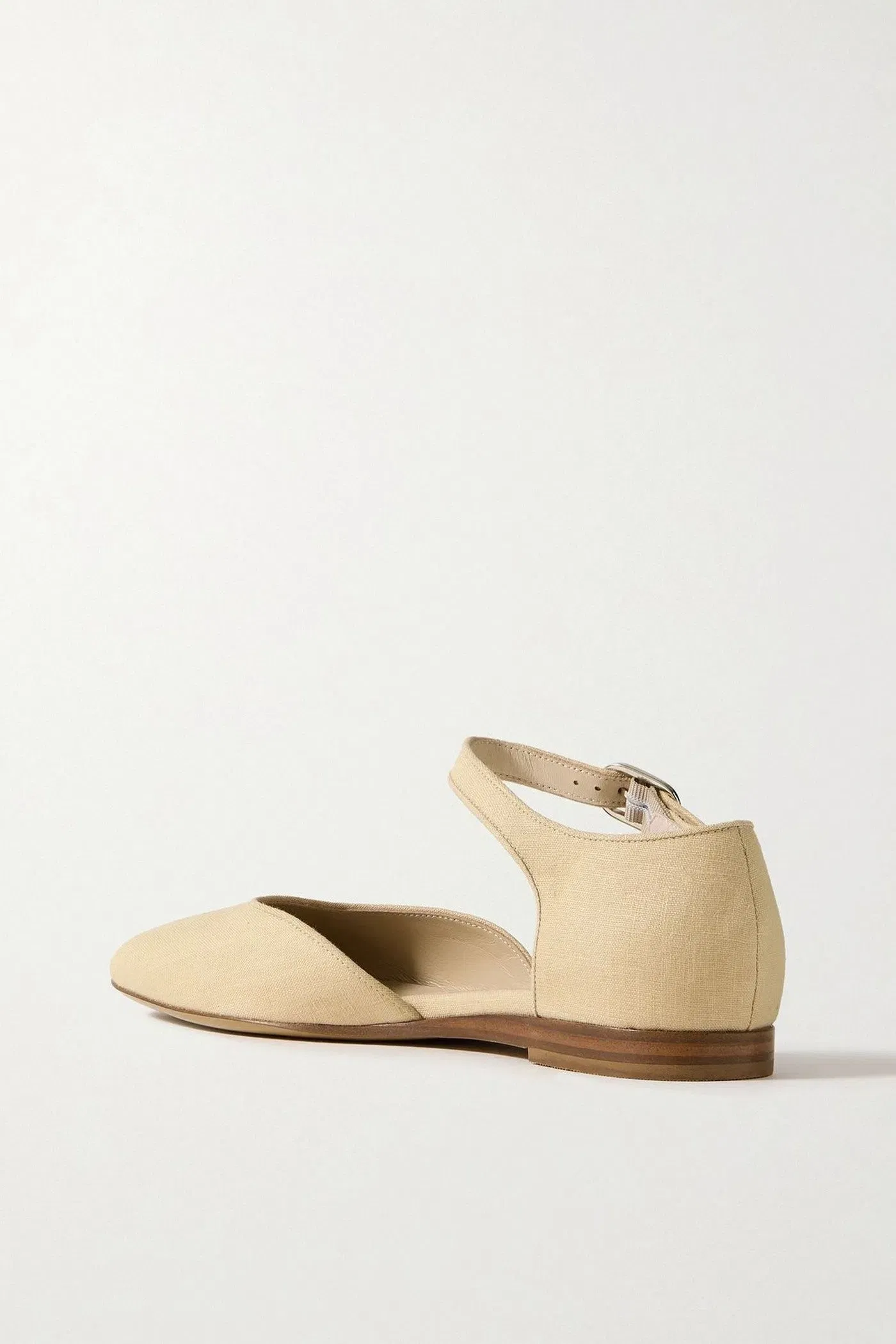 Le Monde Beryl Linen Mary Jane Ballet Flats Beige Women's