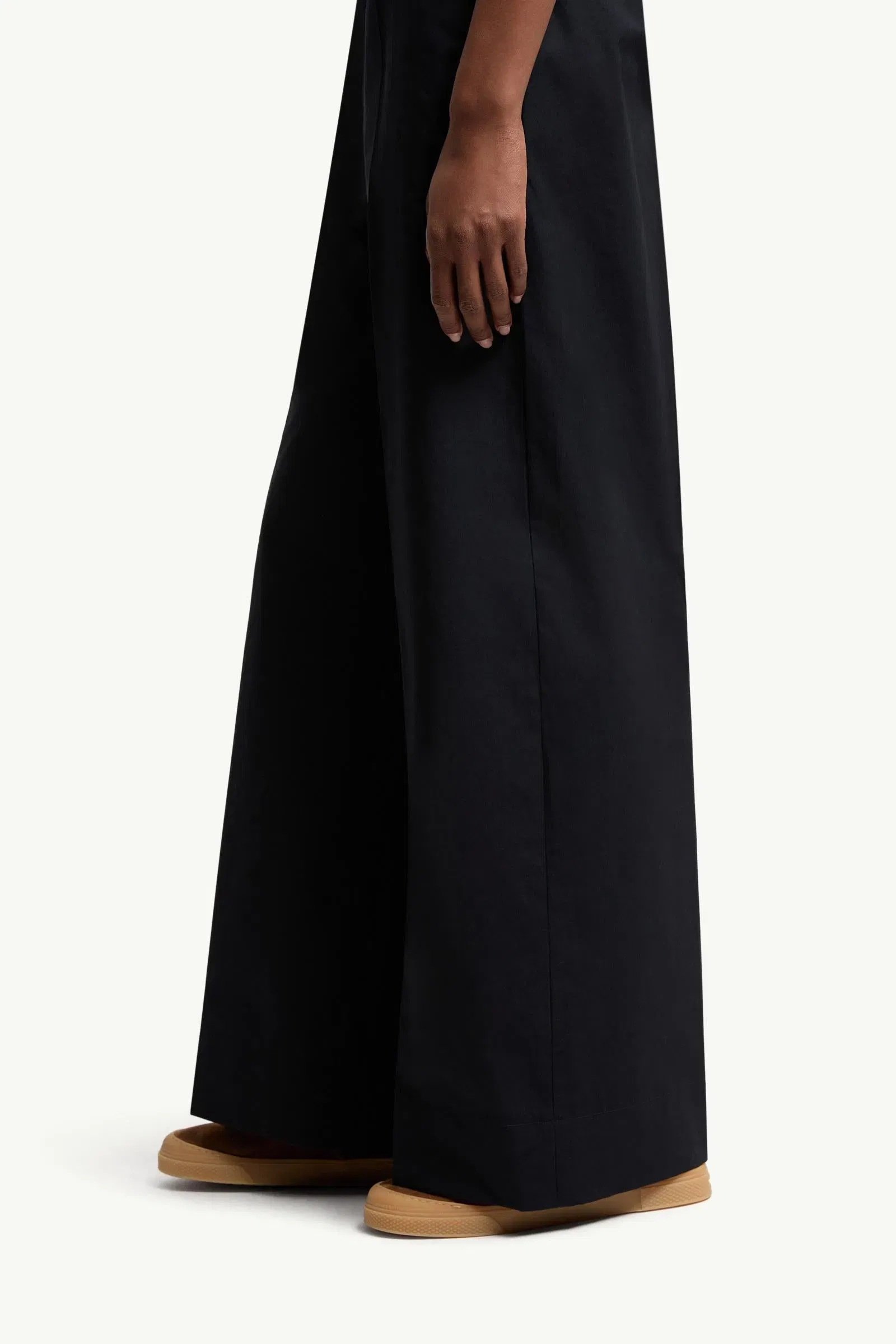 Moncler Cotton Poplin Pants Navy Blue Navy Blue