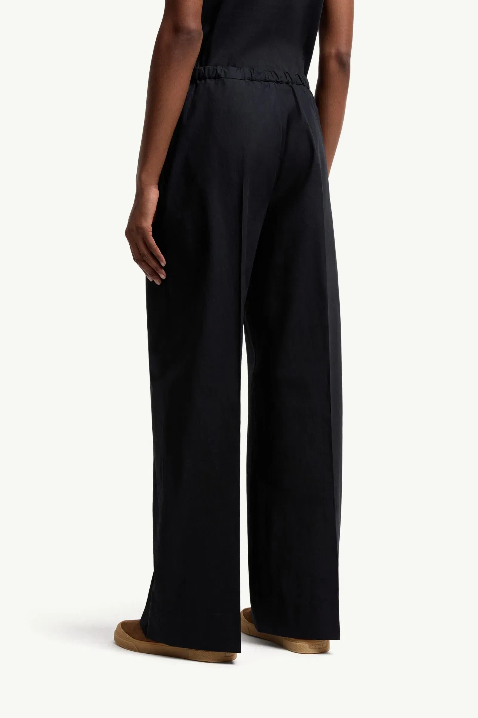 Moncler Cotton Poplin Pants Navy Blue Navy Blue