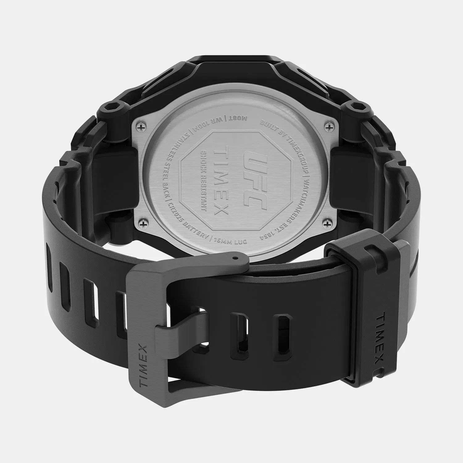 Timex Ufc Men Quartz Black Dial Analog Resin Watch Tw2V55200X6